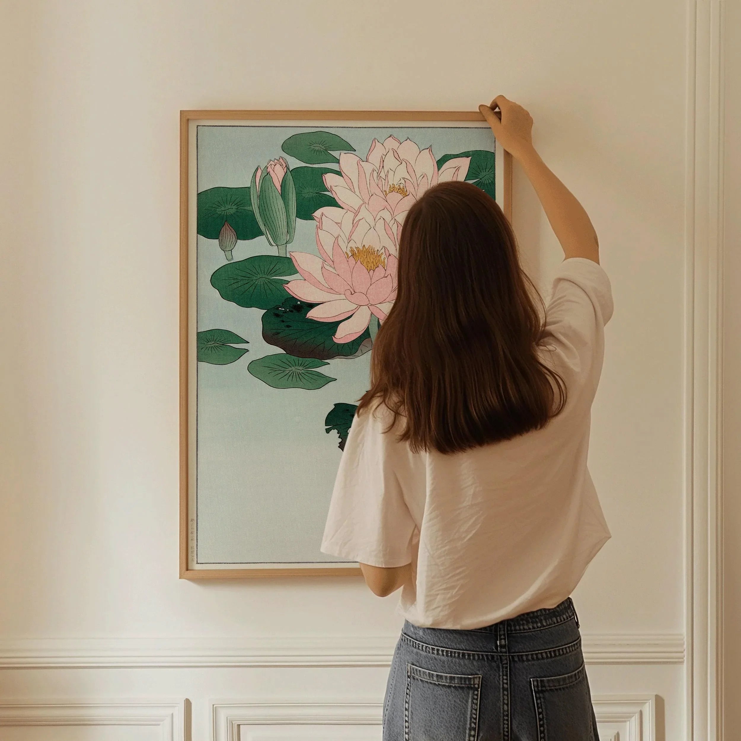 Ohara Koson - Waterlillies | PRINT | Vintage Japanese Shin - Hanga Kachō - E Botanical Art (available handframed or unframed) - 9ArtPrints