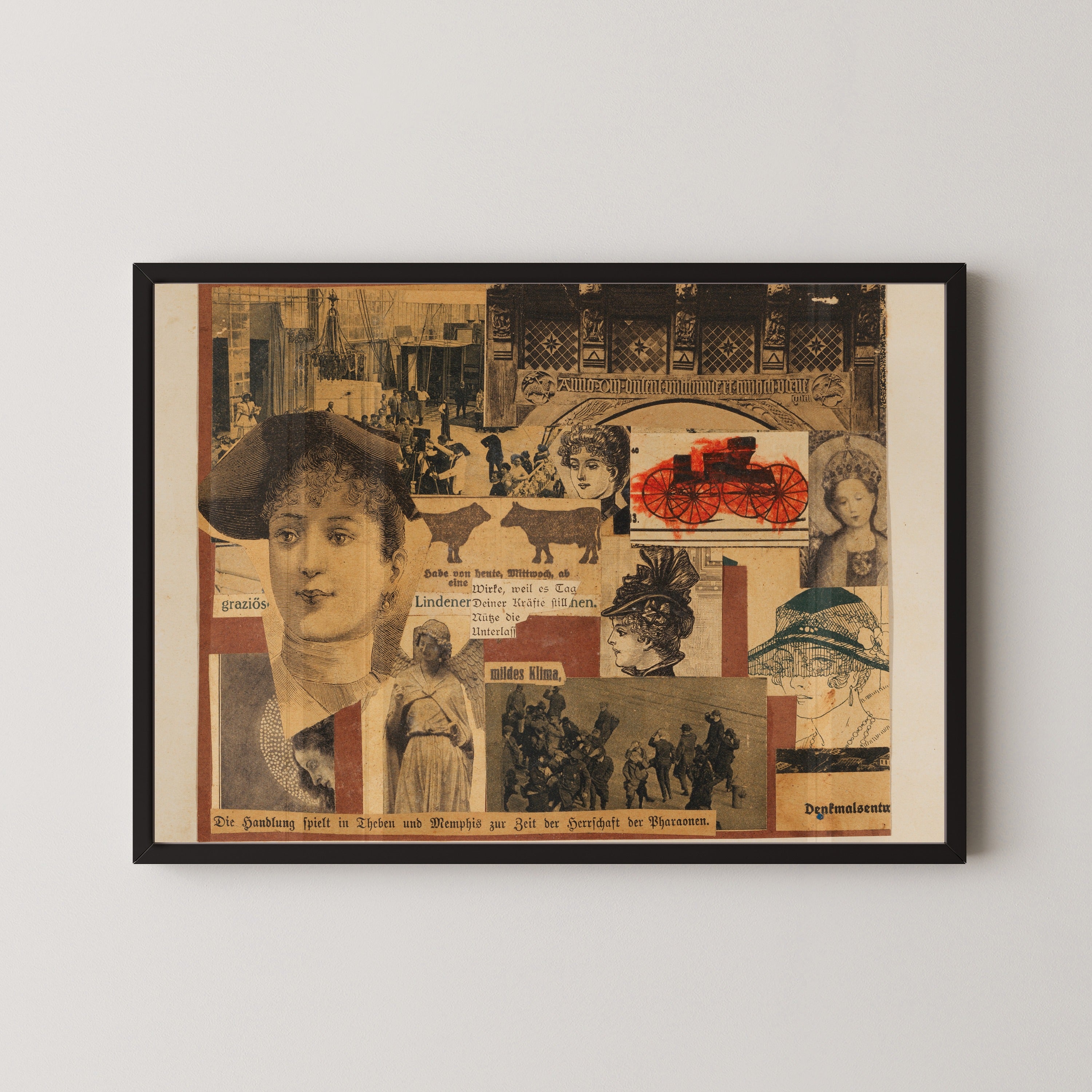 Kurt Schwitters — Ohne Titel (Die Handlung spielt in Theben) | Fine Art Print