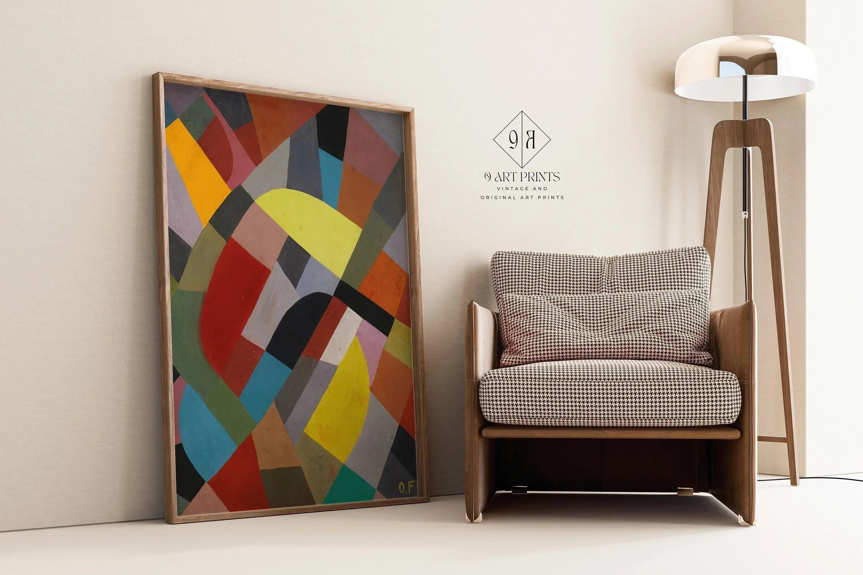 Otto Freundlich - Abstract Composition (1936) | Colorful Vintage Abstract Art (available handframed or unframed) - 9ArtPrints