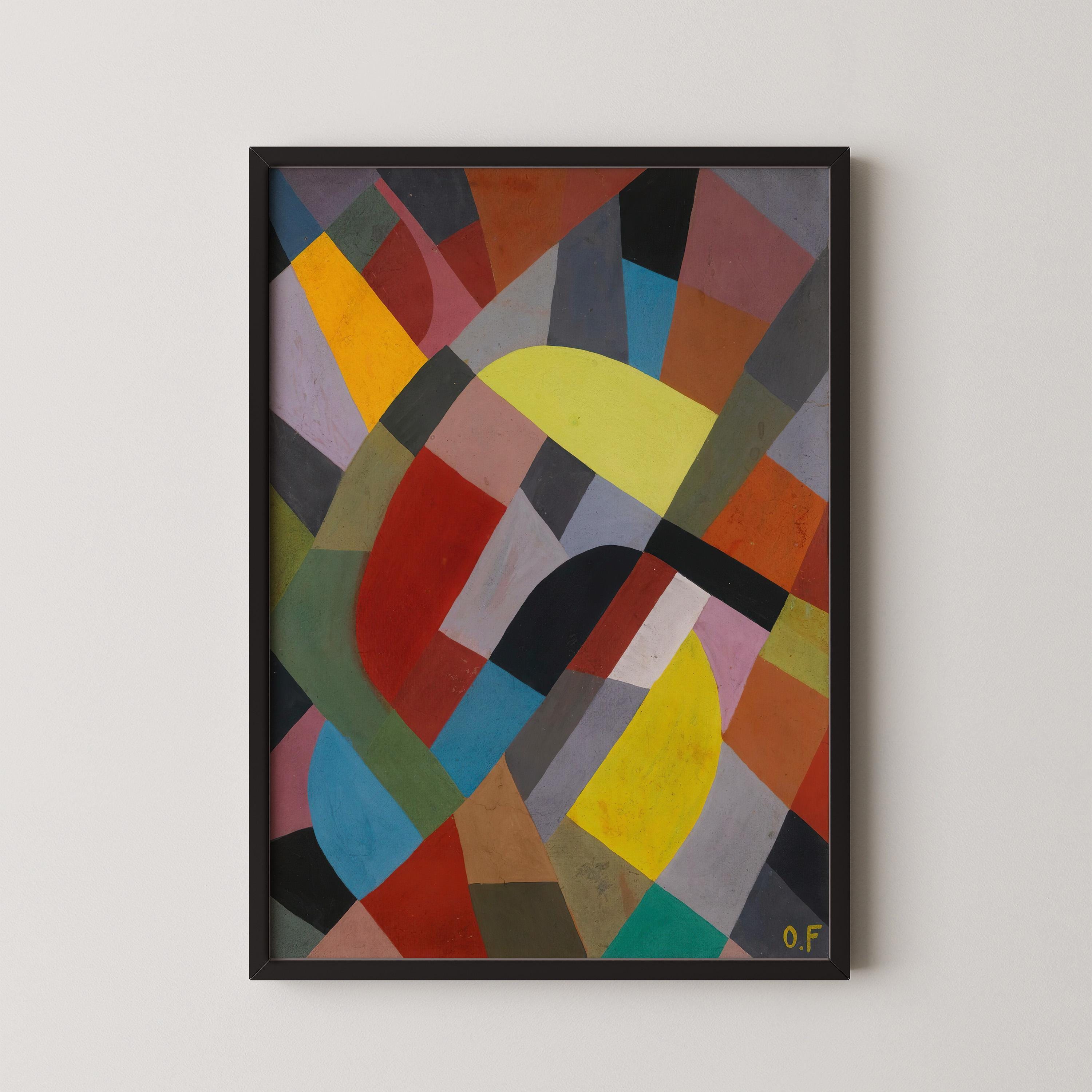 Otto Freundlich - Abstract Composition (1936) | Colorful Vintage Abstract Art