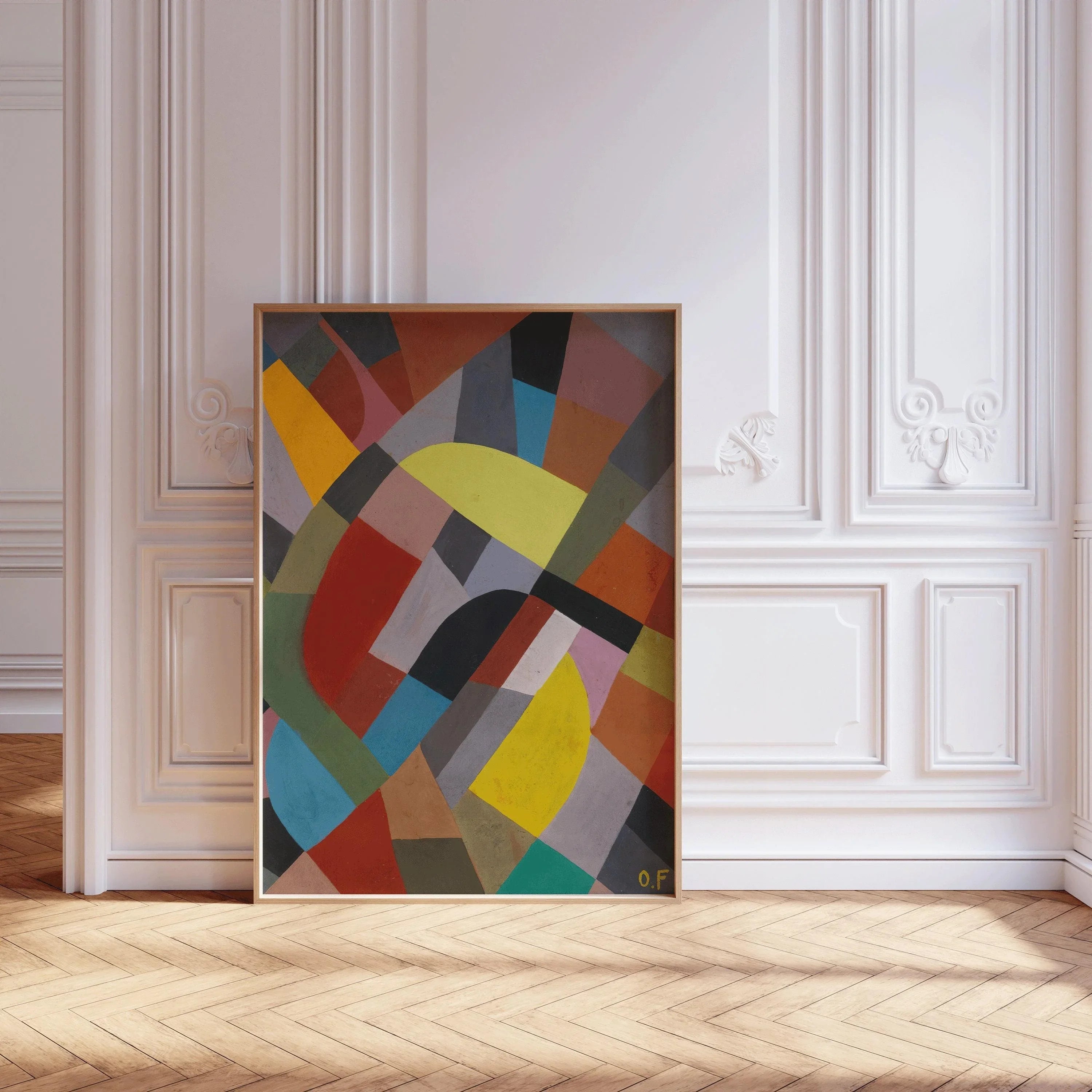 Otto Freundlich - Abstract Composition (1936) | Colorful Vintage Abstract Art (available handframed or unframed) - 9ArtPrints