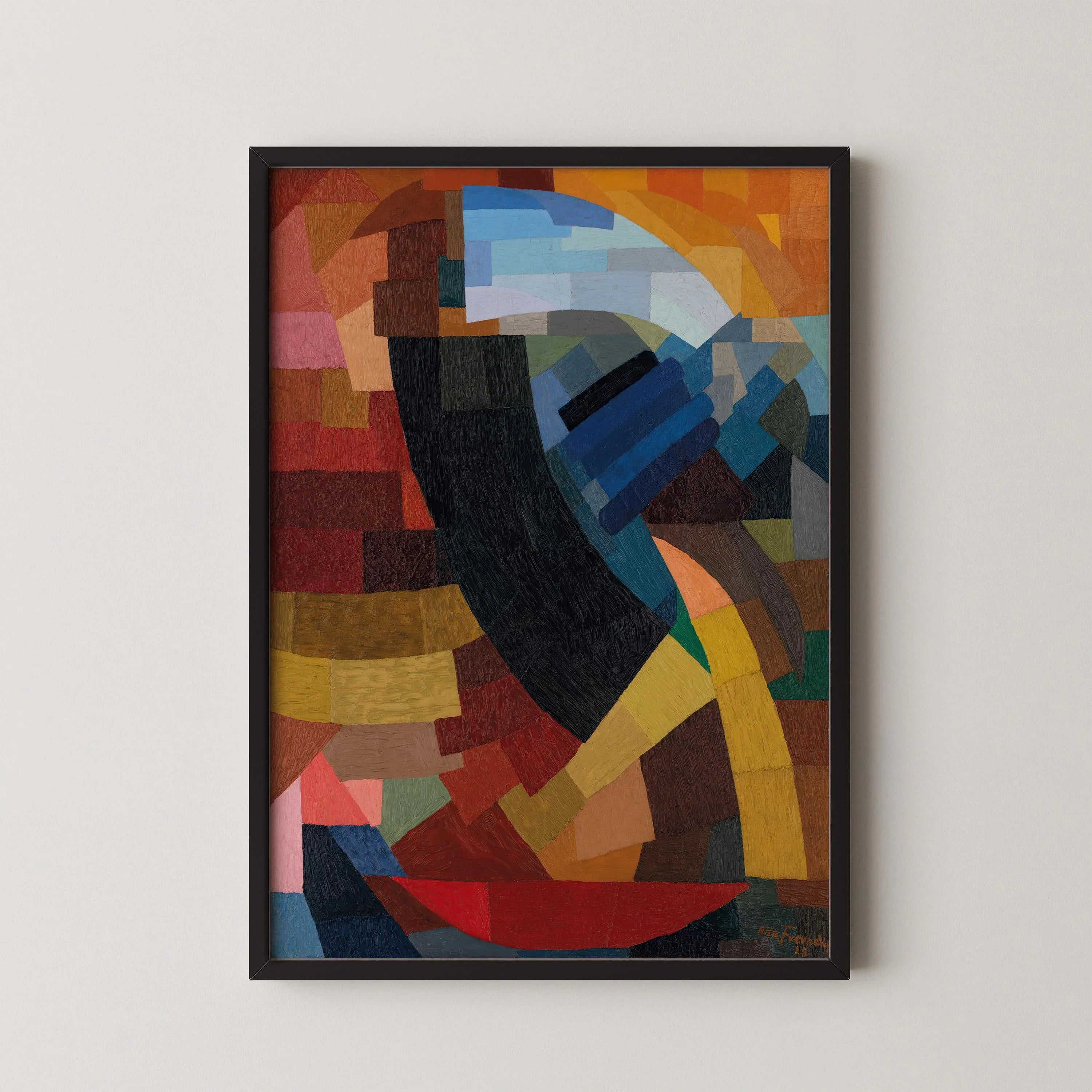 Otto Freundlich - Fragments of a Figure in All the Planes | Colorful Vintage Abstract Art