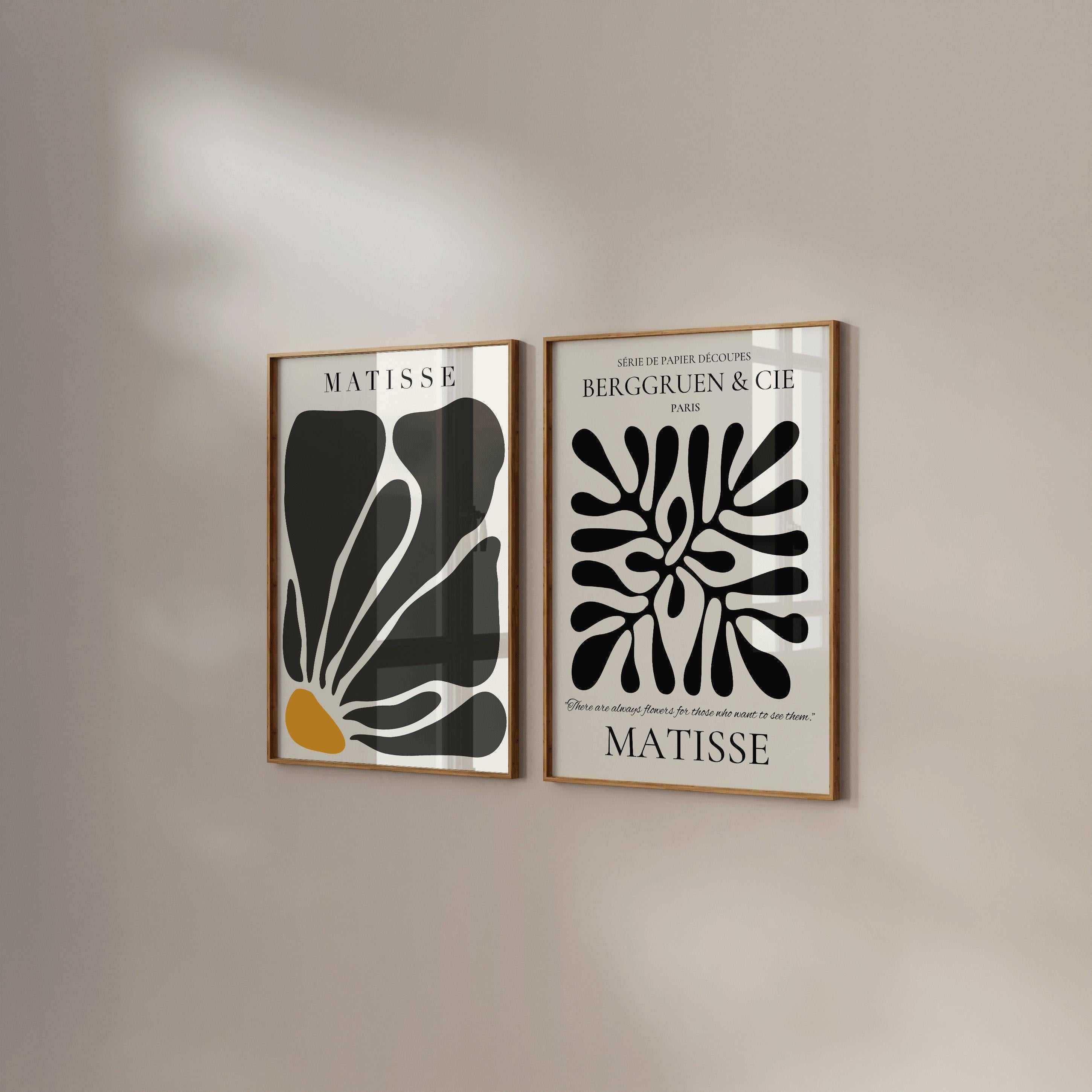 Our Strikingly Gorgeous Matisse Set | | STATEMENT DUO Mid - Century Art | Customer Favorite and available framed - 9ArtPrints