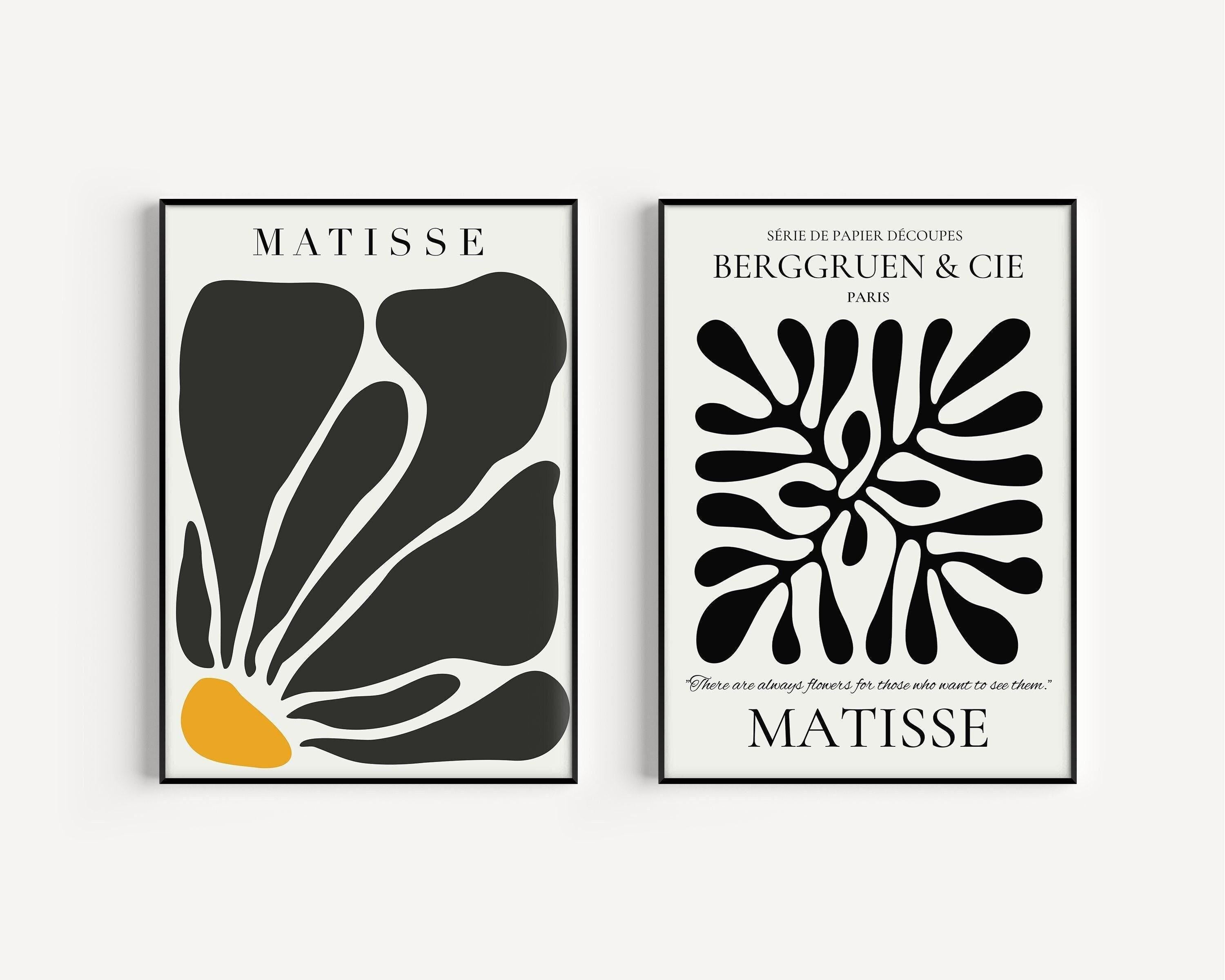 Our Strikingly Gorgeous Matisse Set | | STATEMENT DUO Mid - Century Art | Customer Favorite and available framed - 9ArtPrints