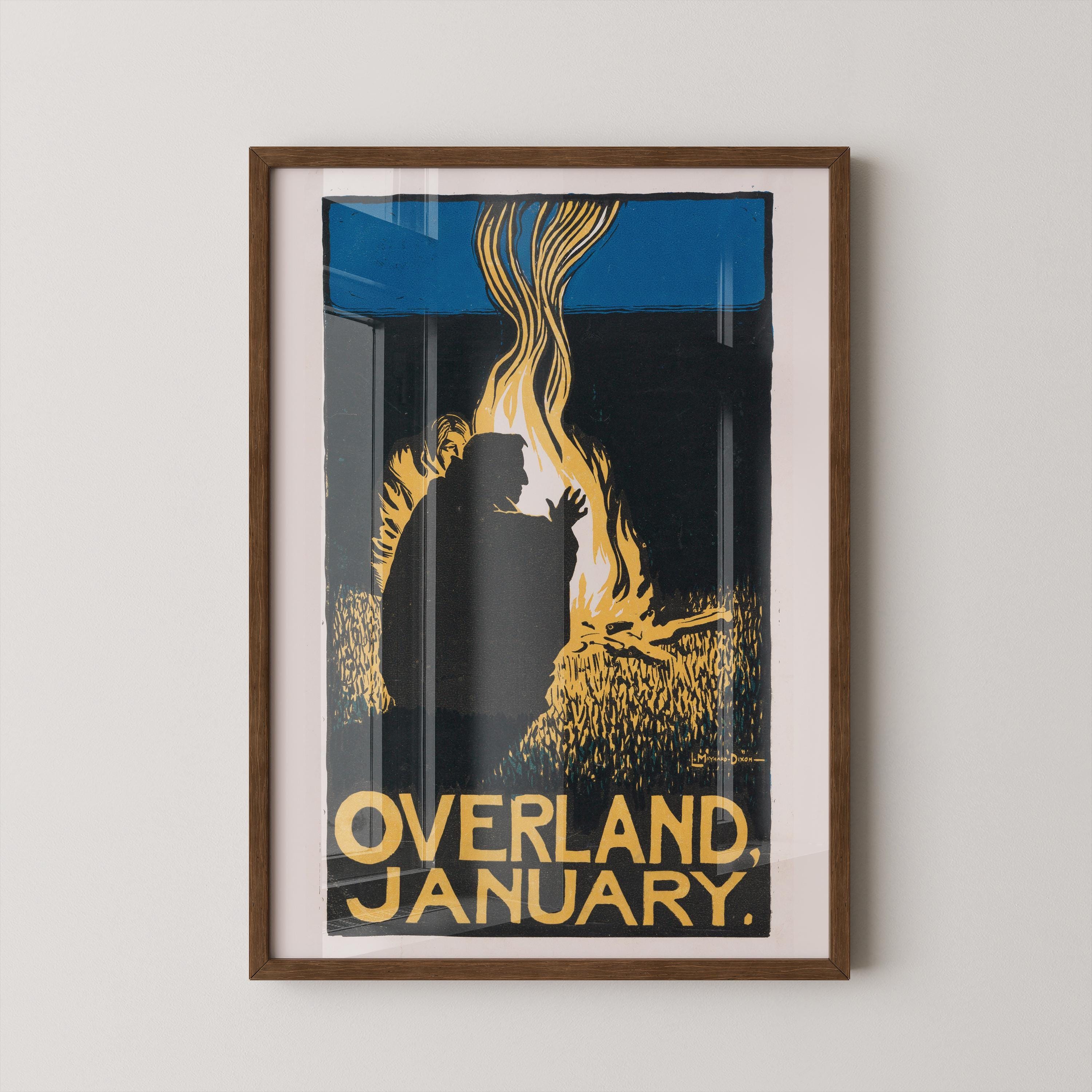 Overland Magazine January (1896) | Striking Vintage Cover by Maynard Dixon Featuring the American West (Giclee Print Handframed or Unframed) - 9ArtPrints