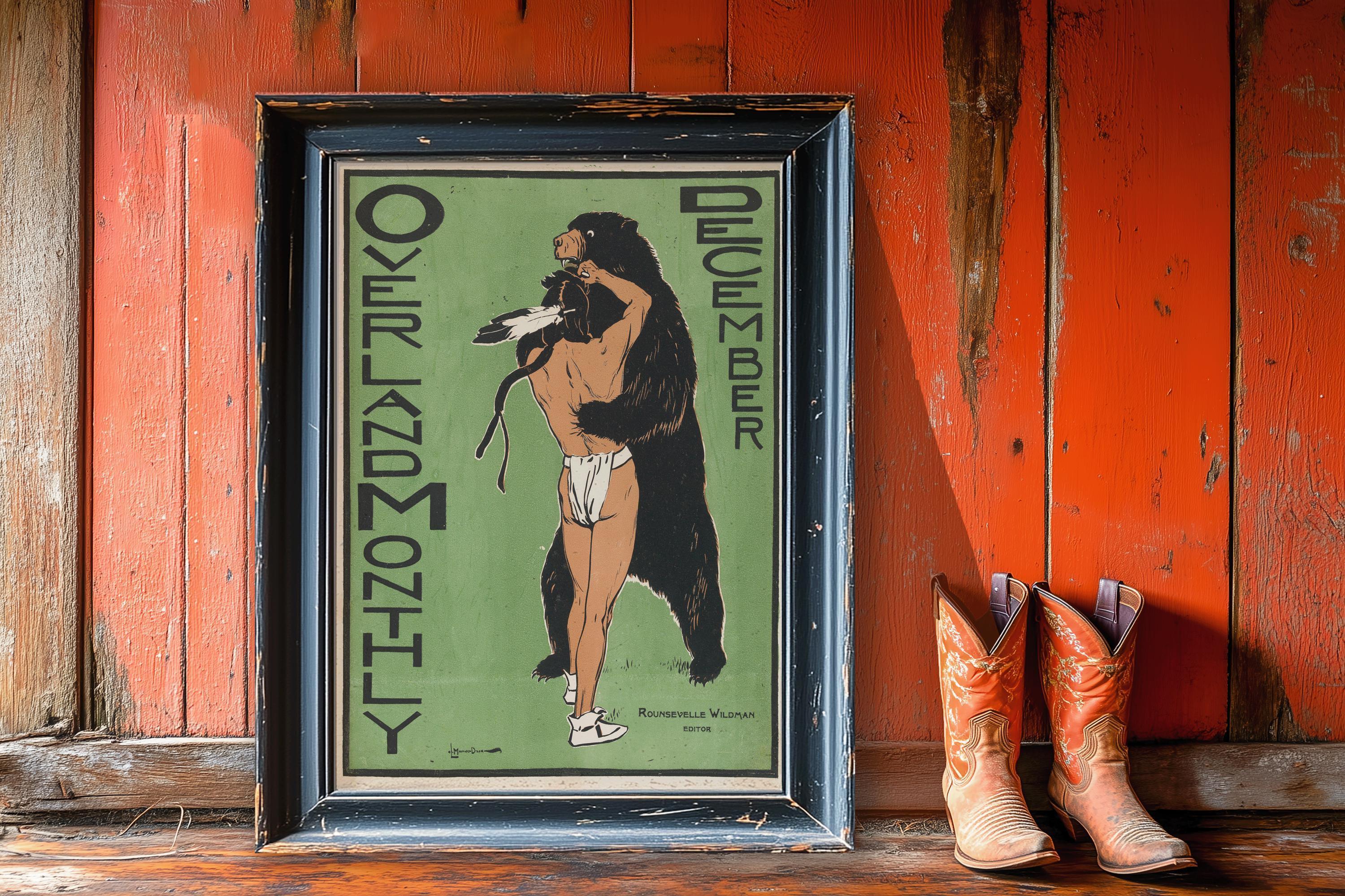 Overland Magazine January (1896) | Striking Vintage Cover by Maynard Dixon Featuring the American West (Giclee Print Handframed or Unframed) - 9ArtPrints