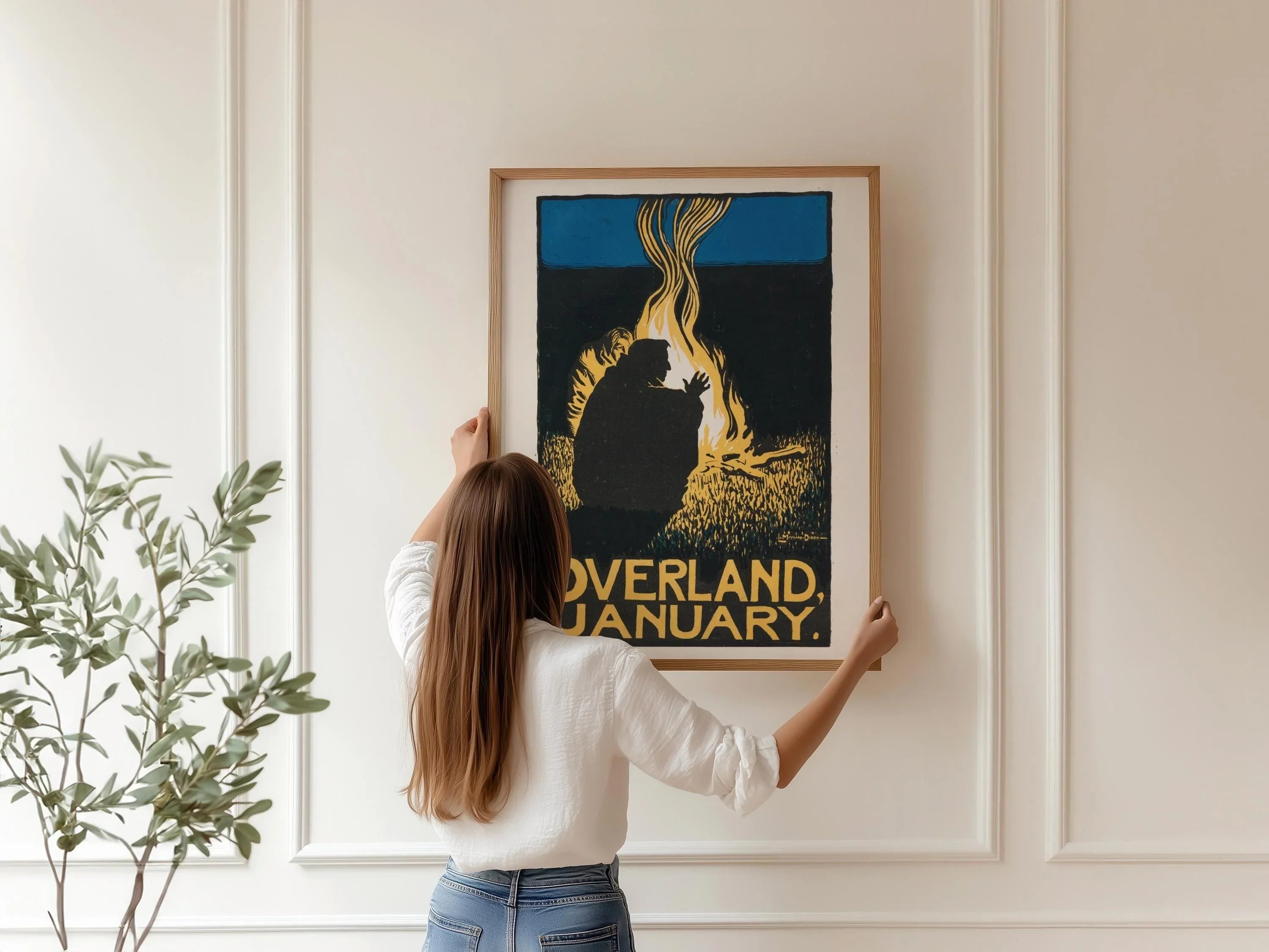 Overland Magazine January (1896) | Striking Vintage Cover by Maynard Dixon Featuring the American West (Giclee Print Handframed or Unframed) - 9ArtPrints