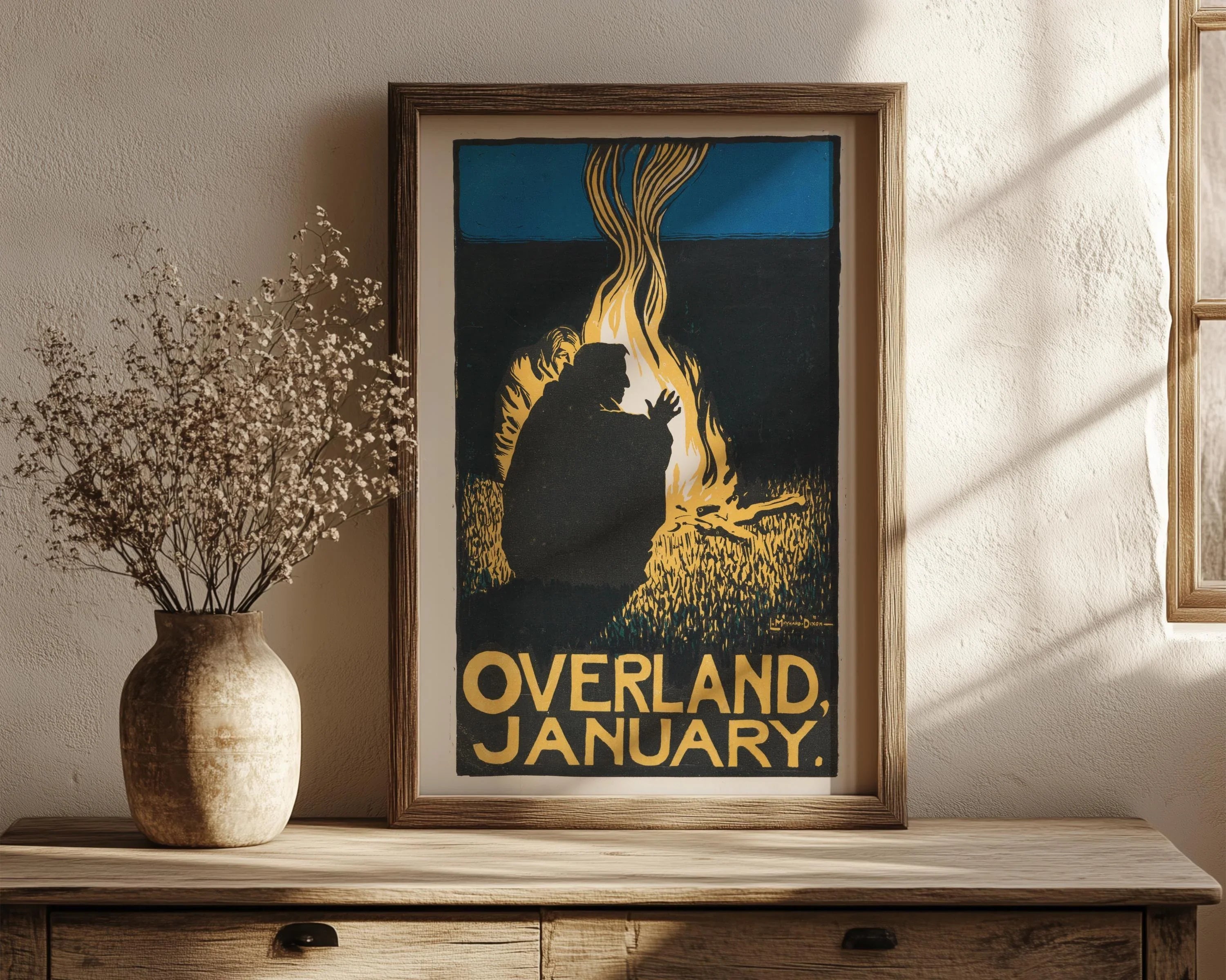 Overland Magazine January (1896) | Striking Vintage Cover by Maynard Dixon Featuring the American West (Giclee Print Handframed or Unframed) - 9ArtPrints