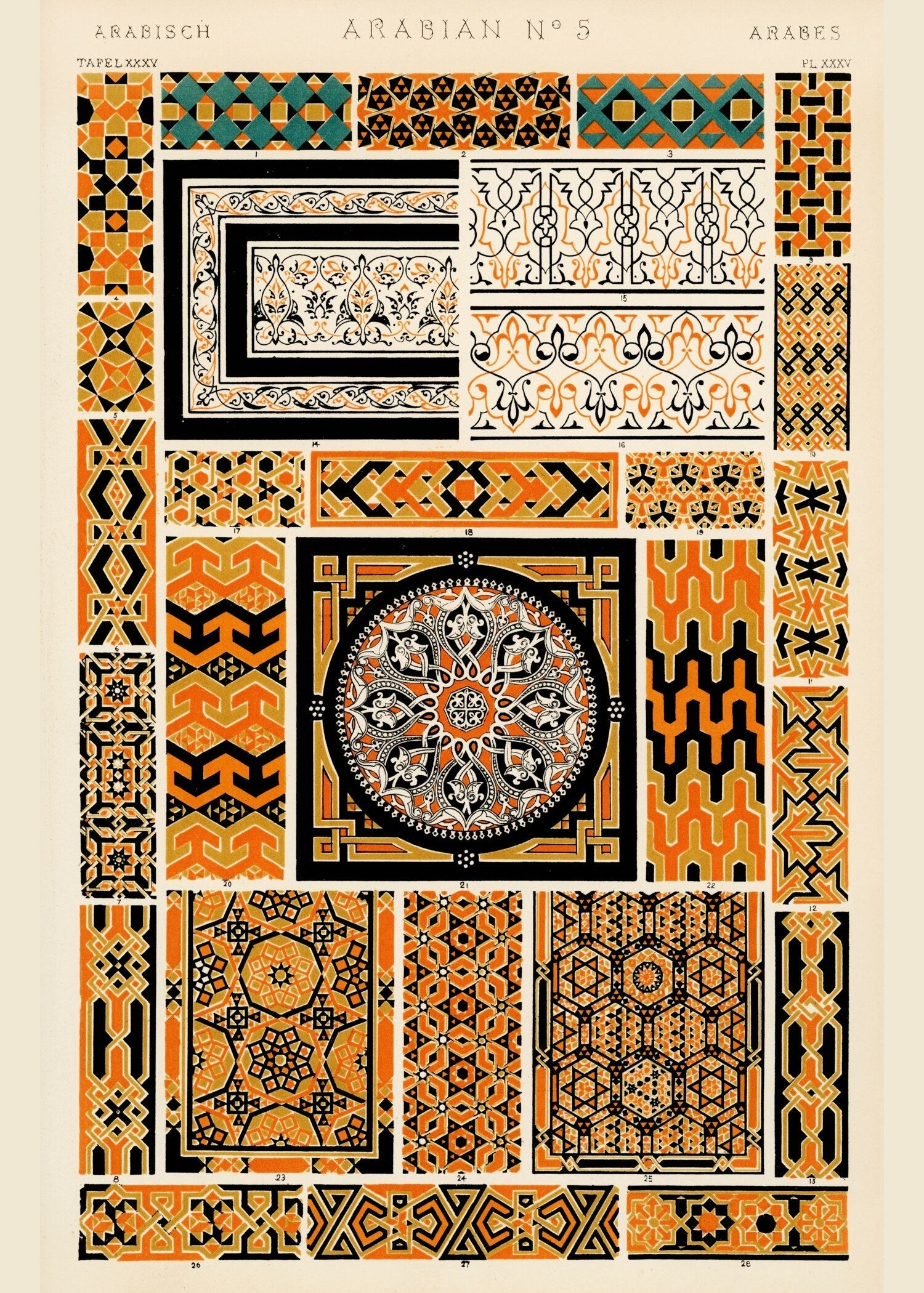 Owen Jones — Arabesque | Grammar of Ornament Design Print - 9ArtPrints