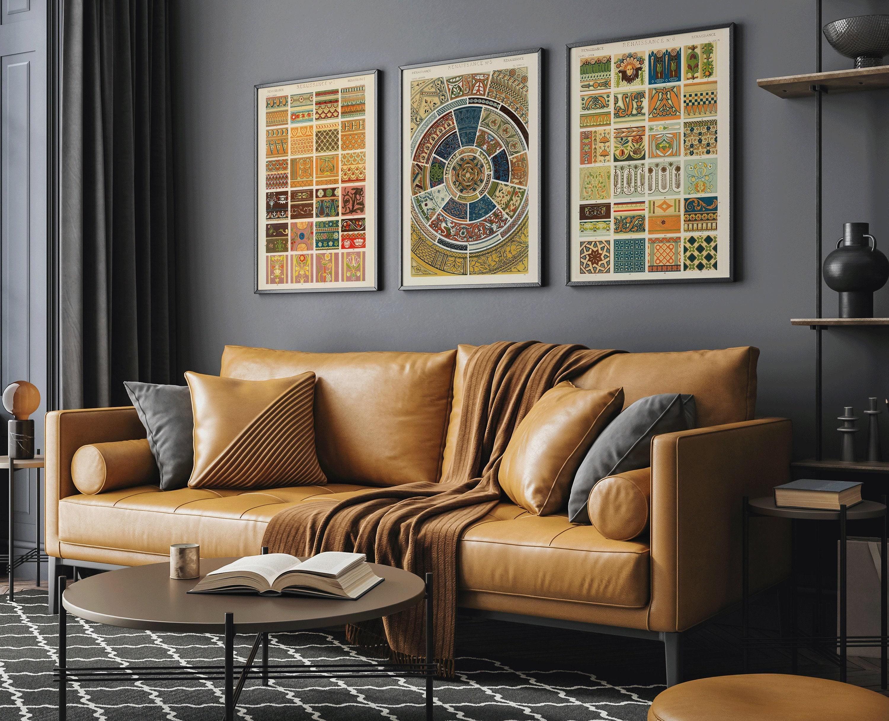 Owen Jones | STATEMENT TRIO | Vintage Pattern Art Available framed or unframed - 9ArtPrints