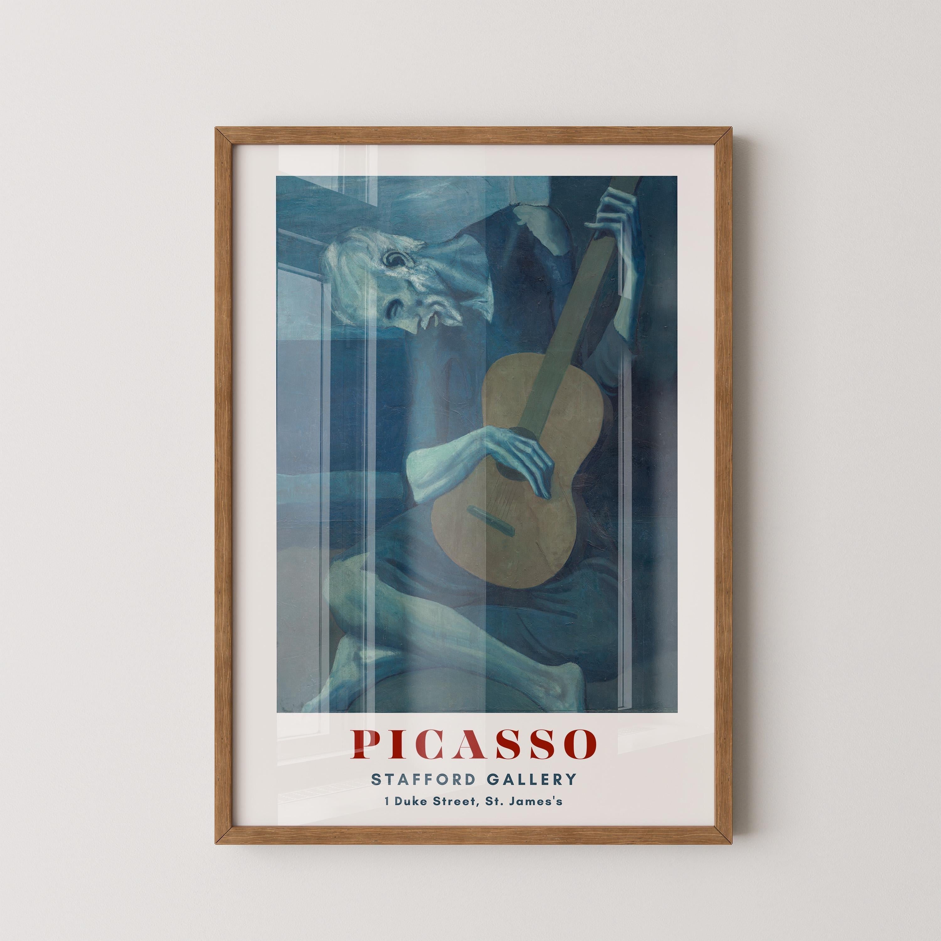Pablo Picasso - The Old Guitarist | The Blue Period Famous Art