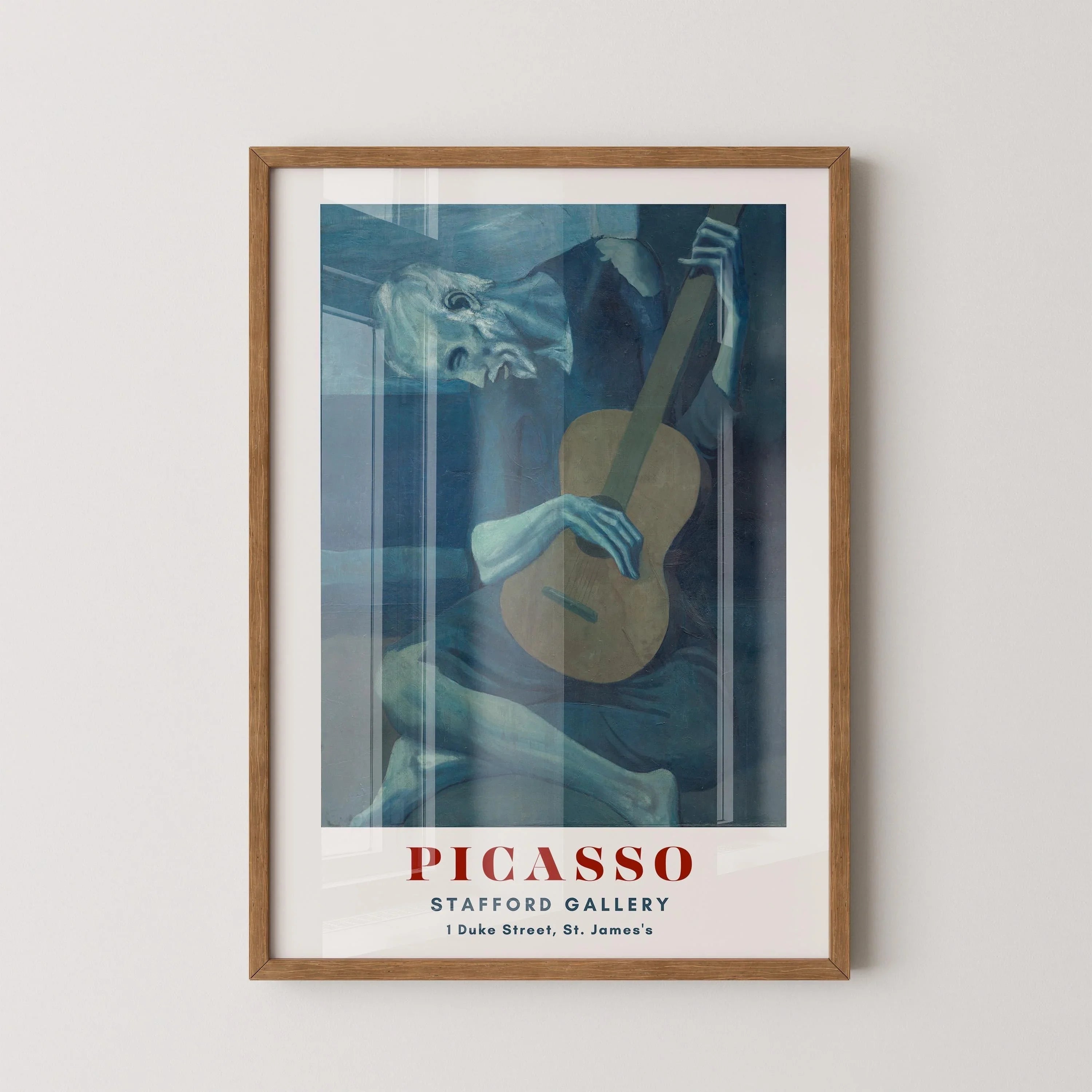 Pablo Picasso - The Old Guitarist | The Blue Period Famous Art (available handframed or unframed) - 9ArtPrints