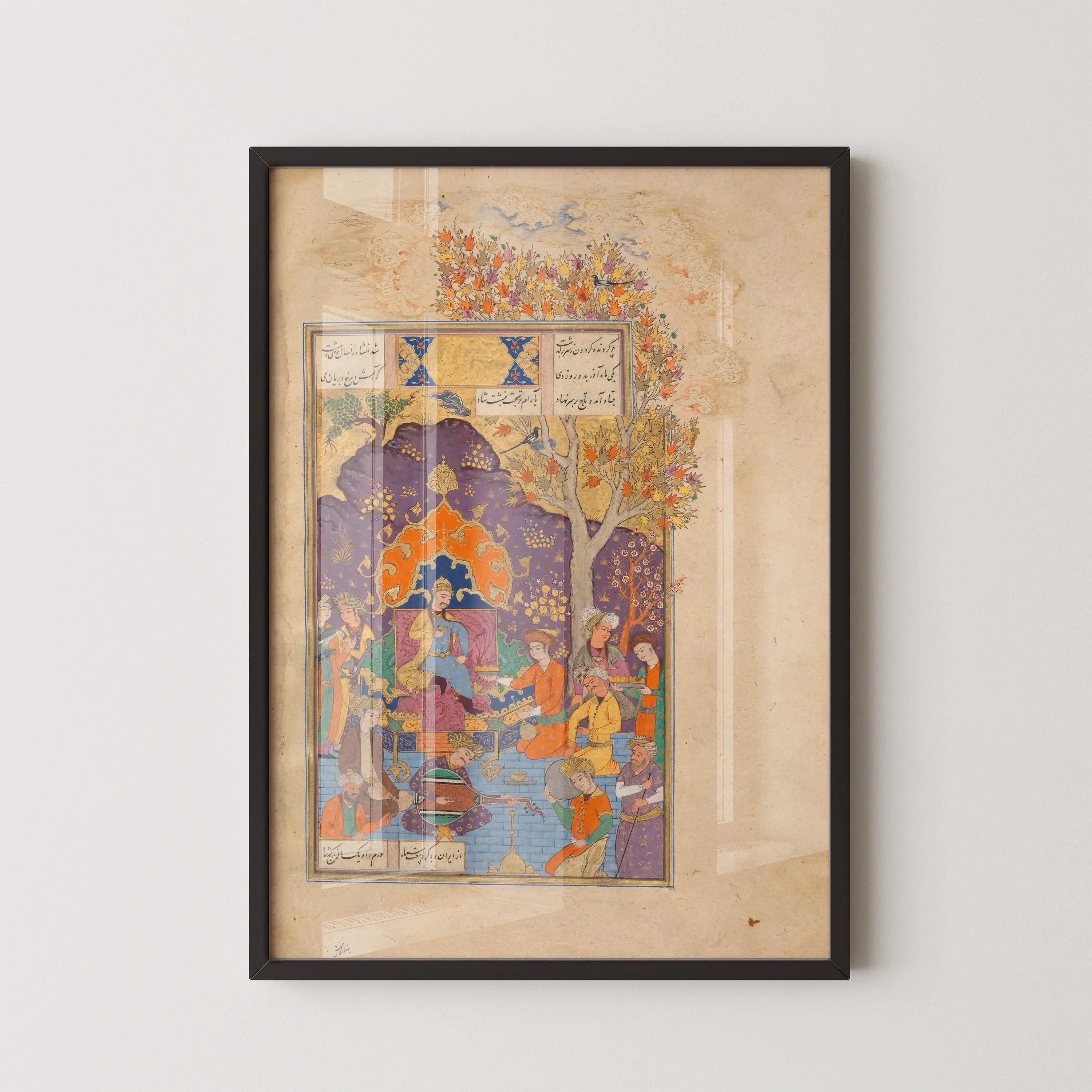 Page from Shahnama by Firdausi – Persian Miniature Art of Astonishing Detail and Beauty | PRINT (Framed & Unframed Available) - 9ArtPrints