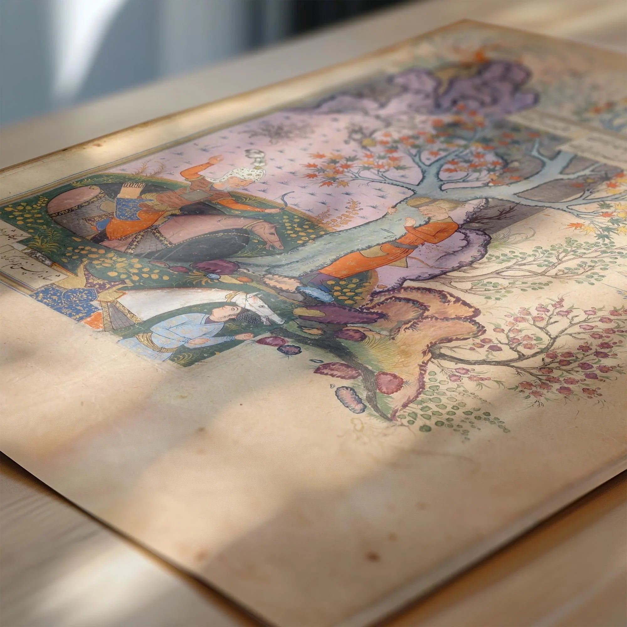 Page from Shahnama by Firdausi – Persian Miniature Art of Astonishing Intricacy and Beauty | PRINT (Framed Available) - 9ArtPrints