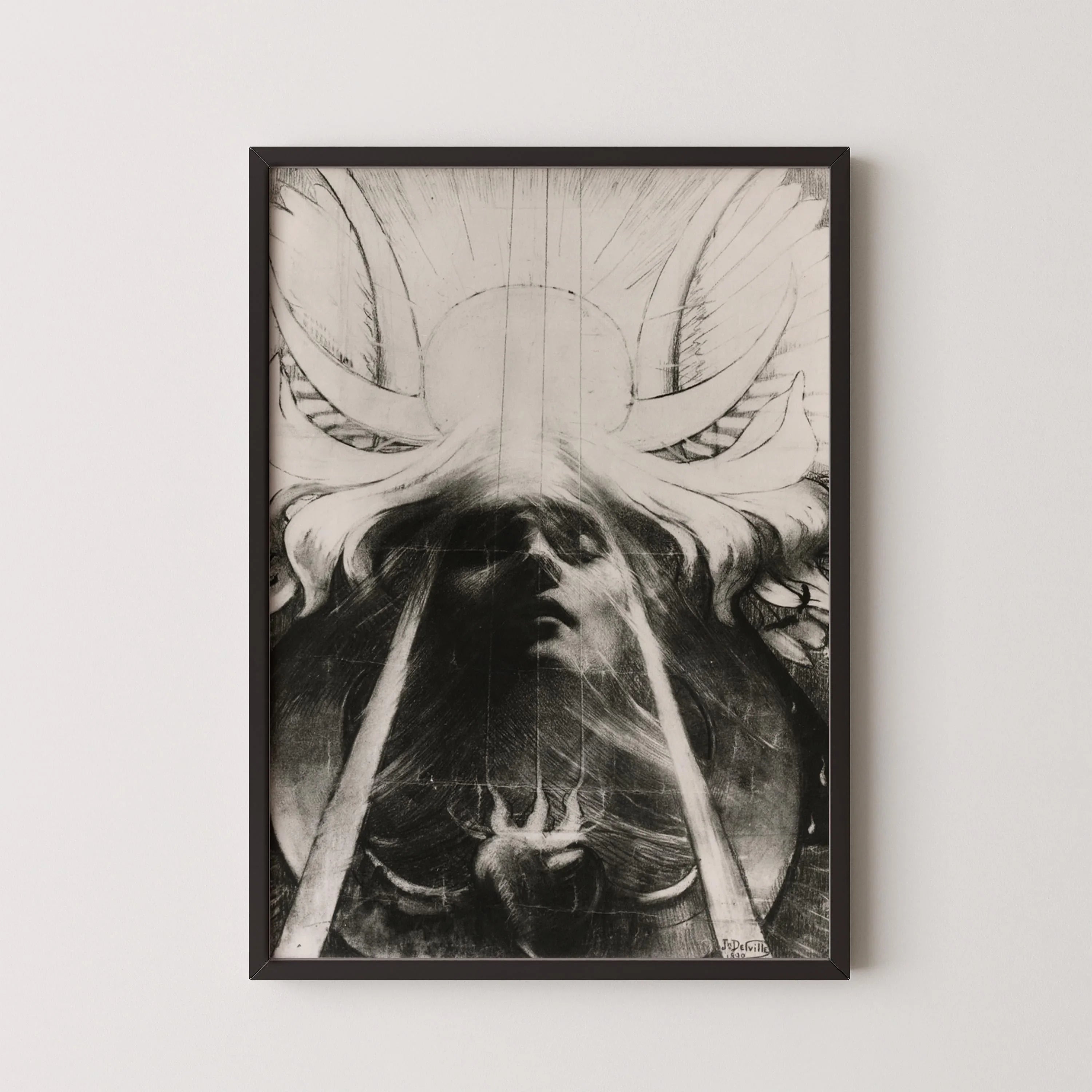 Parsifal - Jean Delville | An Incredible Symbolist Masterpiece | Gorgeous Sketch Art Giclee Print Framed or Unframed - 9ArtPrints