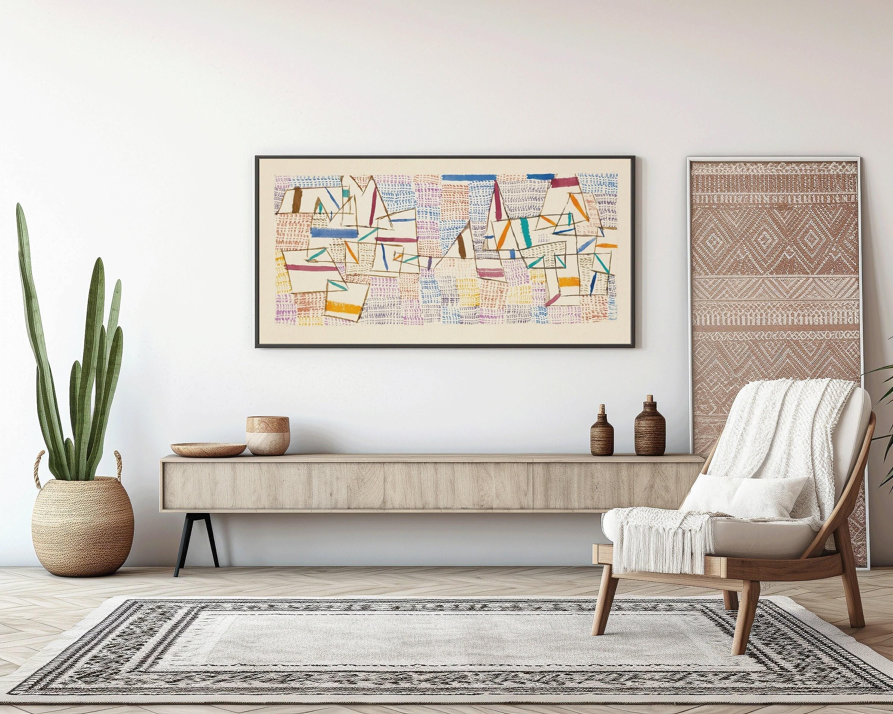 Paul Klee - A Cote de Provence | Our Most Striking, Bestselling Modern Abstract Wide Panoramic Art (available handframed or unframed) 2x1 - 9ArtPrints