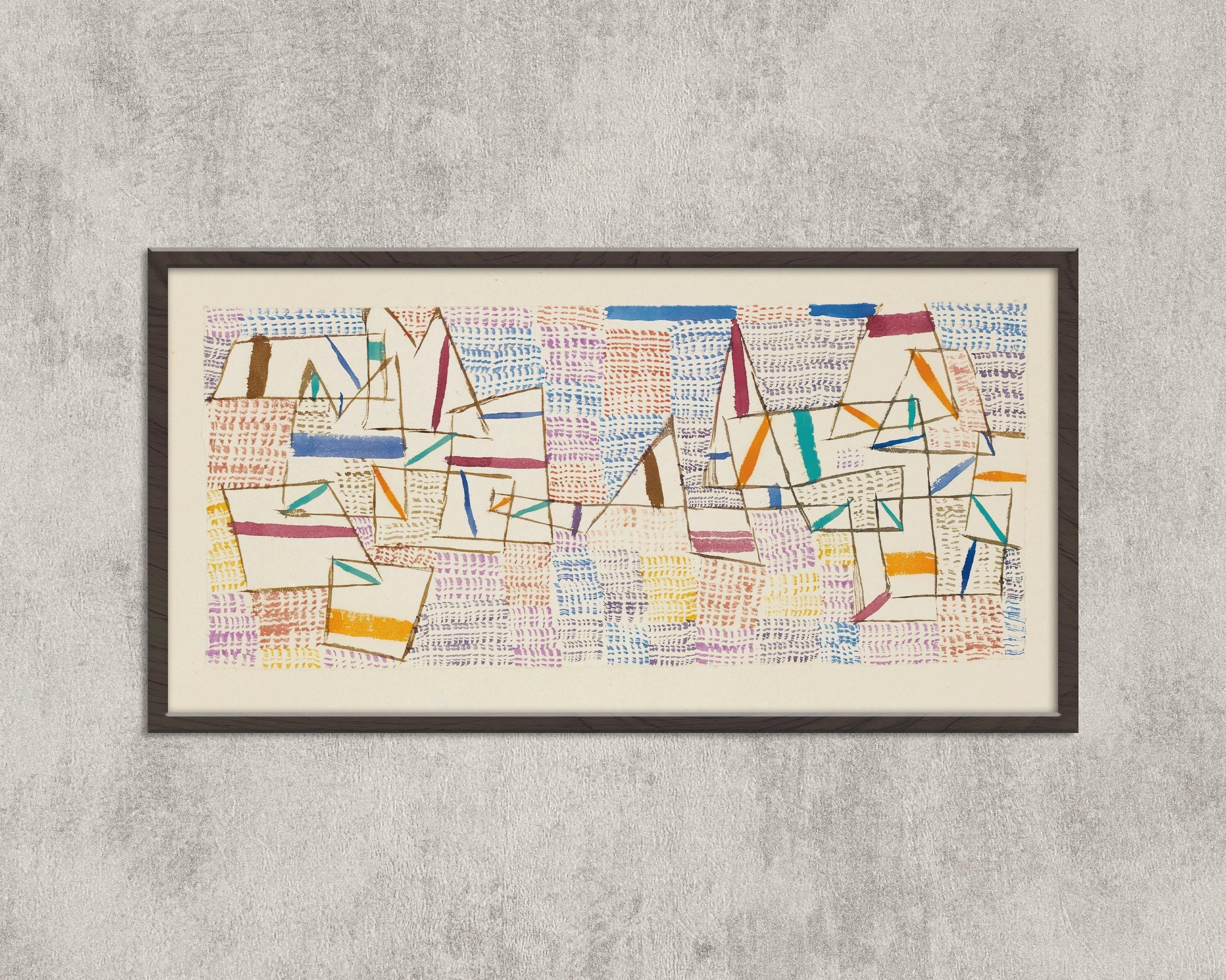 Paul Klee - A Cote de Provence | Our Most Striking, Bestselling Modern Abstract Wide Panoramic Art (available handframed or unframed) 2x1 - 9ArtPrints