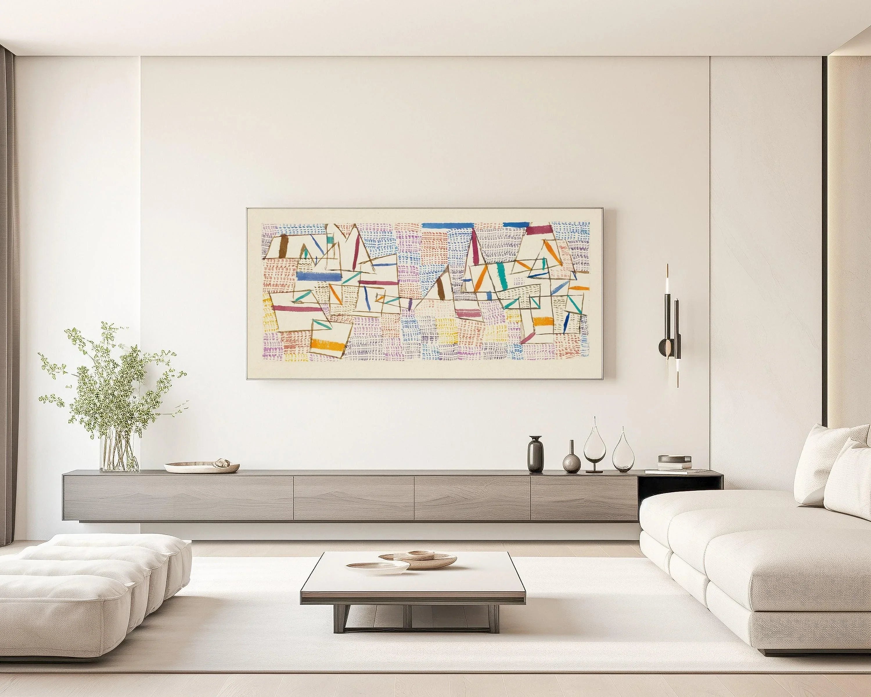 Paul Klee - A Cote de Provence | Our Most Striking, Bestselling Modern Abstract Wide Panoramic Art (available handframed or unframed) 2x1 - 9ArtPrints