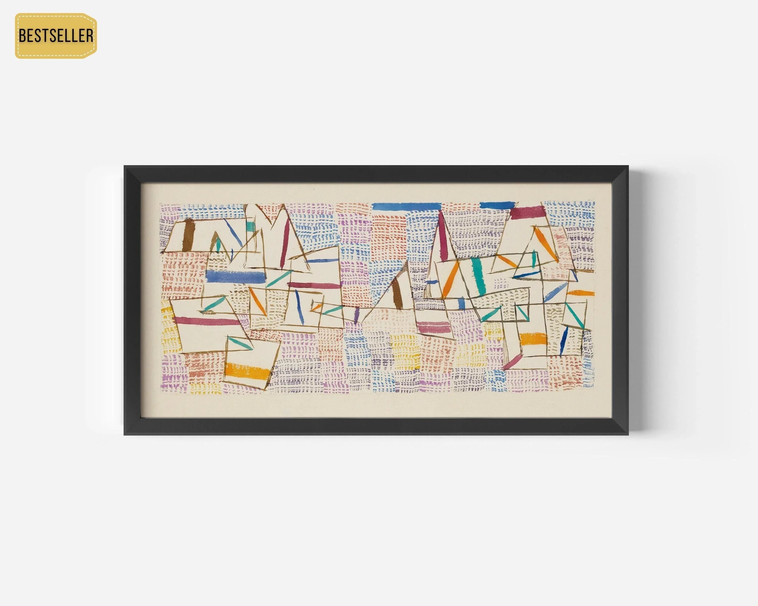 Paul Klee - A Cote de Provence | Our Most Striking, Bestselling Modern Abstract Wide Panoramic Art (available handframed or unframed) 2x1 - 9ArtPrints