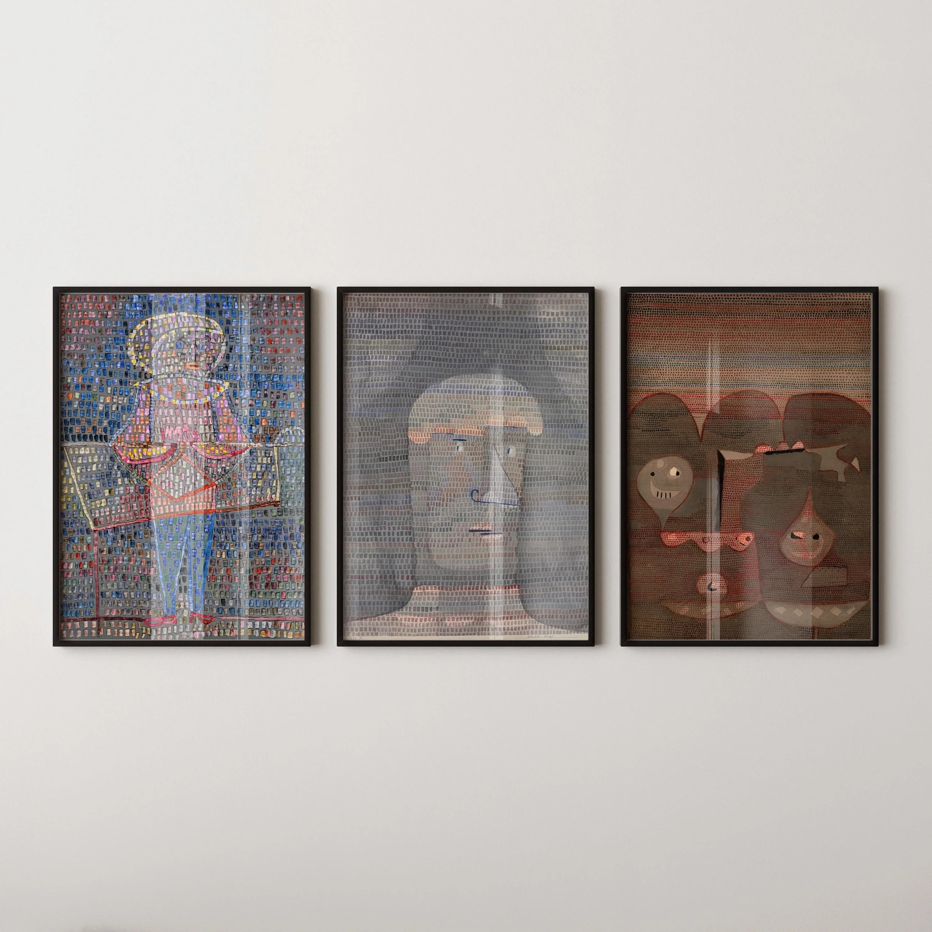 Paul Klee Art Print Trio: Vintage Abstract Giclee Fine Art - 9ArtPrints