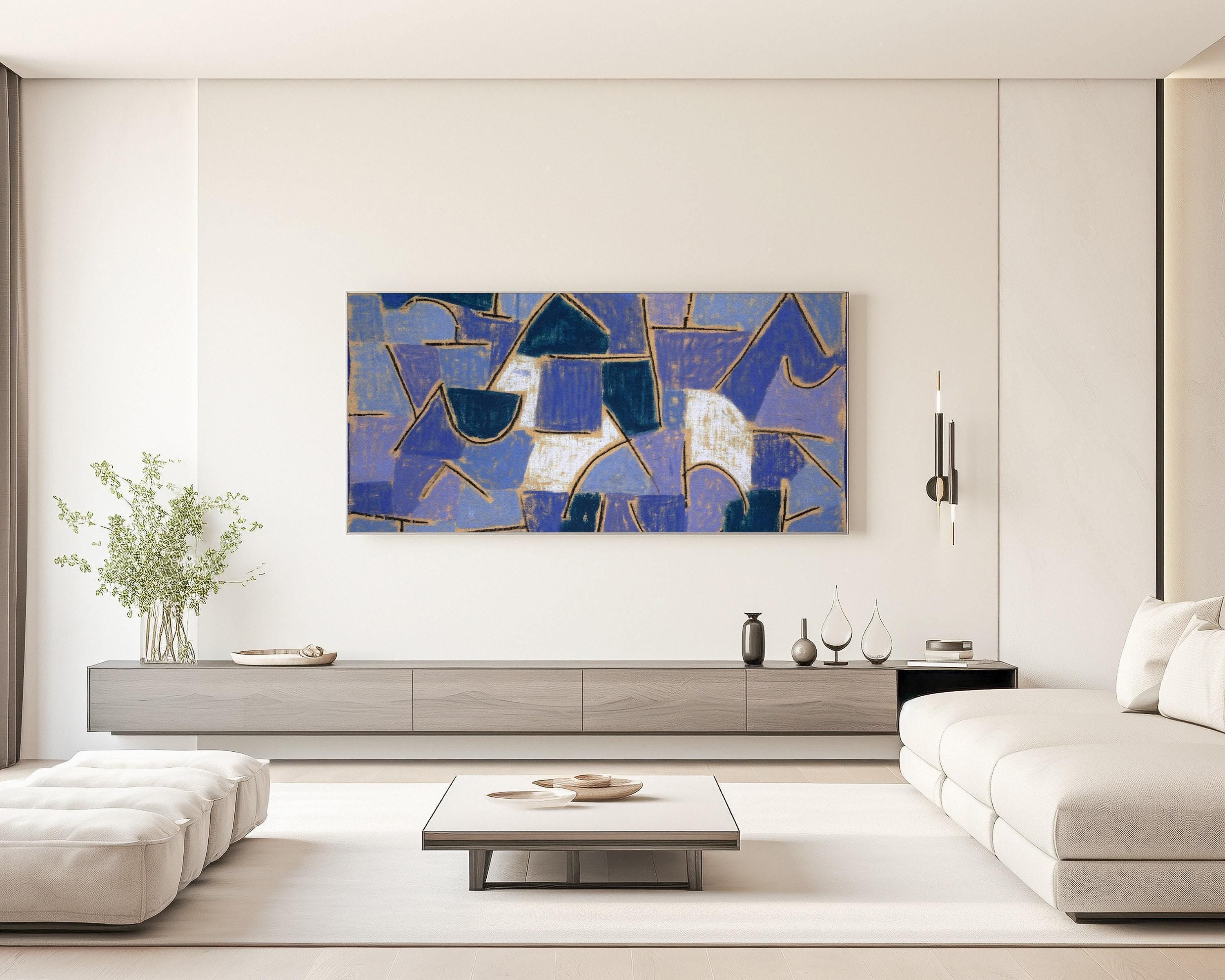 Paul Klee - Blue Night | Modern Abstract Wide Panoramic Art (available handframed or unframed) 2x1 - 9ArtPrints
