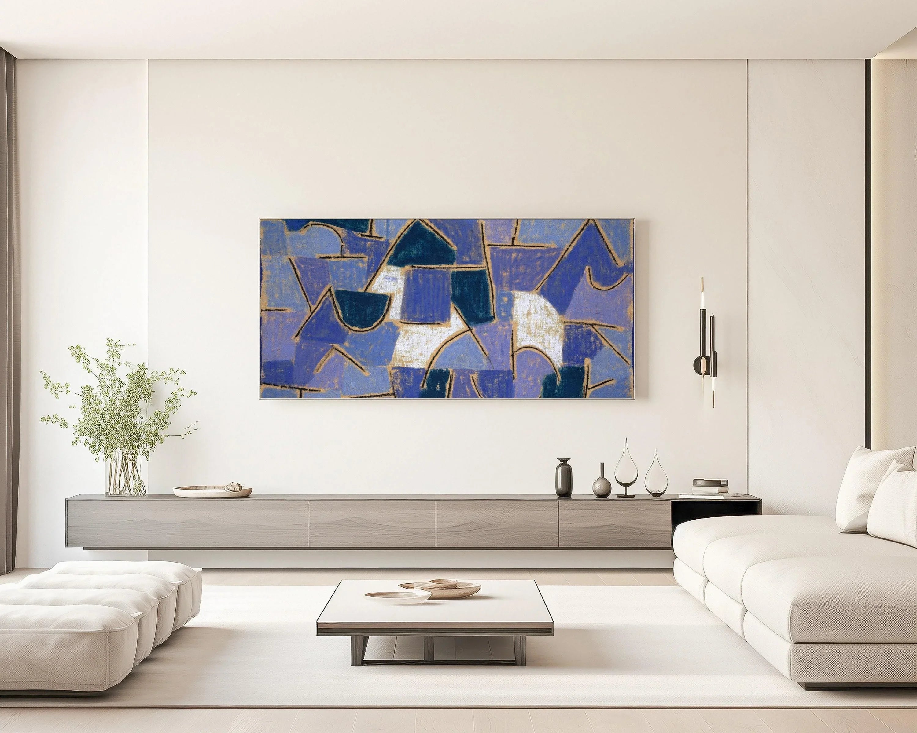 Paul Klee - Blue Night | Modern Abstract Wide Panoramic Art (available handframed or unframed) 2x1 - 9ArtPrints