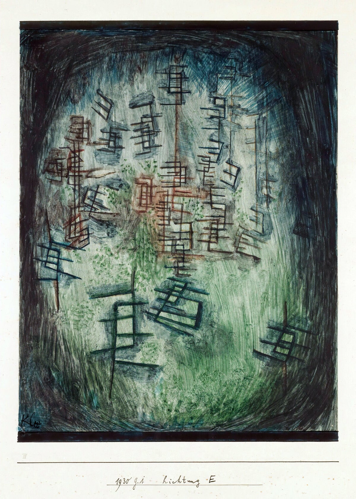 Paul Klee — Clearing E (Lichtung E) | Bauhaus Fine Art Print - 9ArtPrints