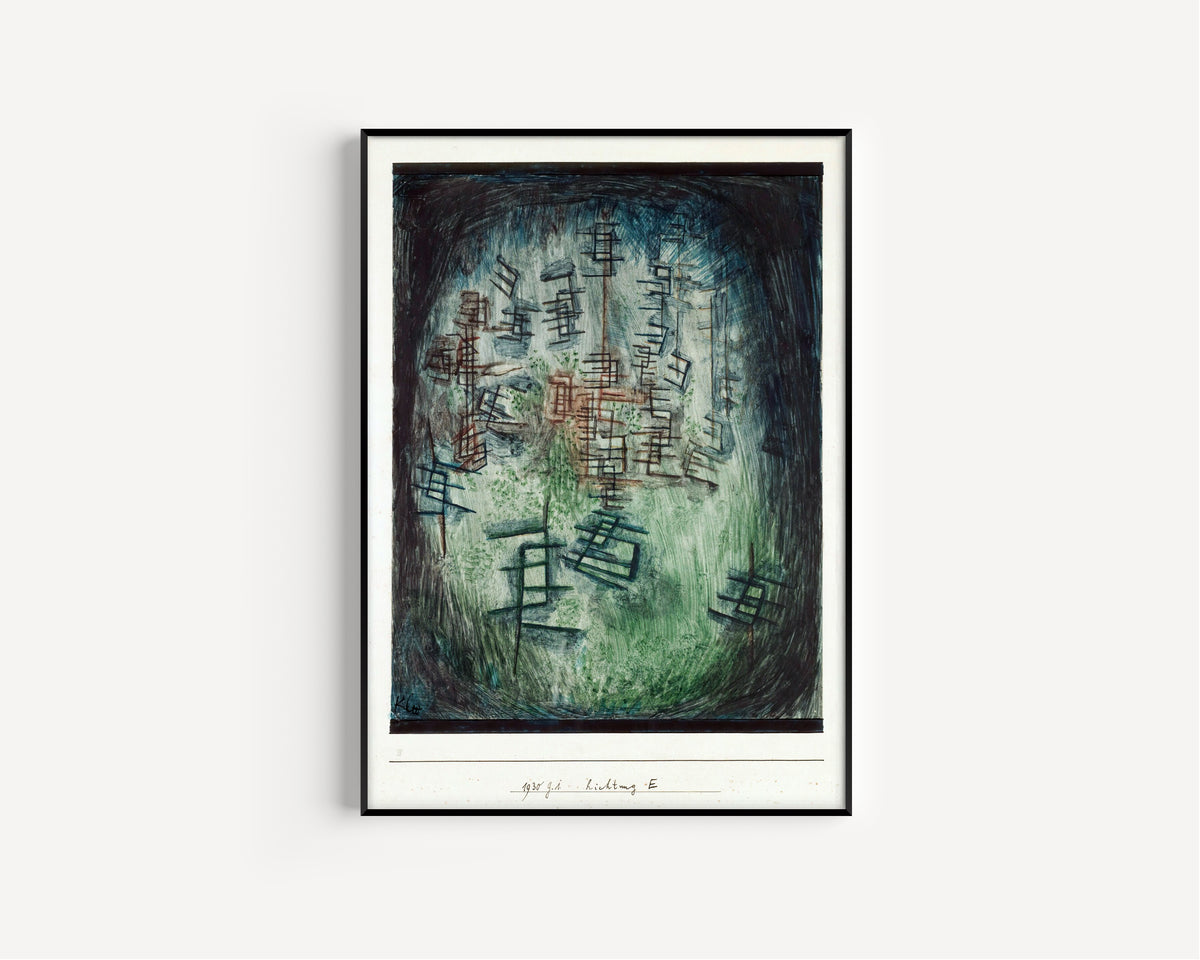 Paul Klee — Clearing E (Lichtung E) | Bauhaus Fine Art Print - 9ArtPrints