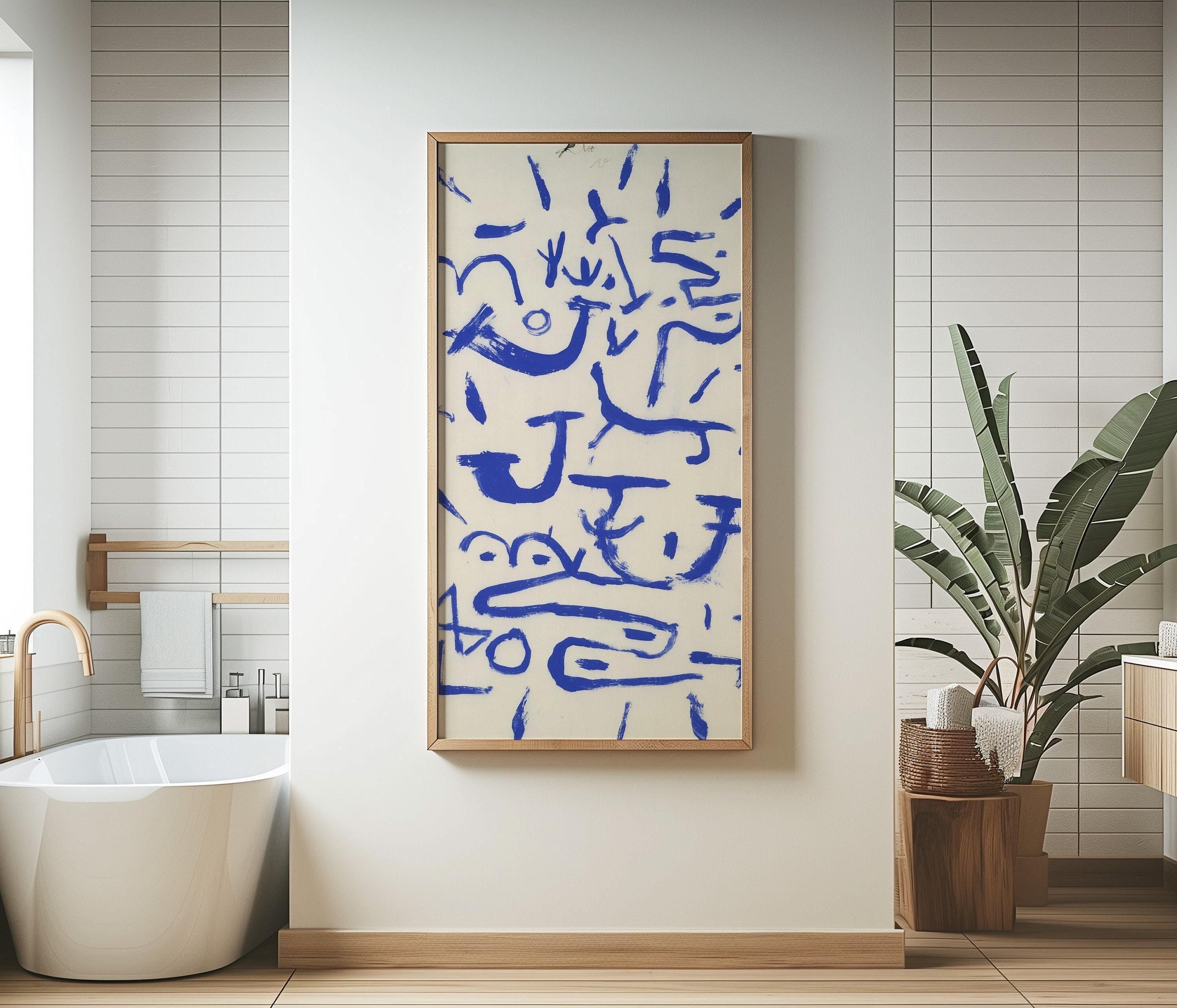 Paul Klee - Creeper and Climber | Vintage Narrow Vertical Mid - century Modern Abstract Art (available handframed or unframed) 2x1 - 9ArtPrints