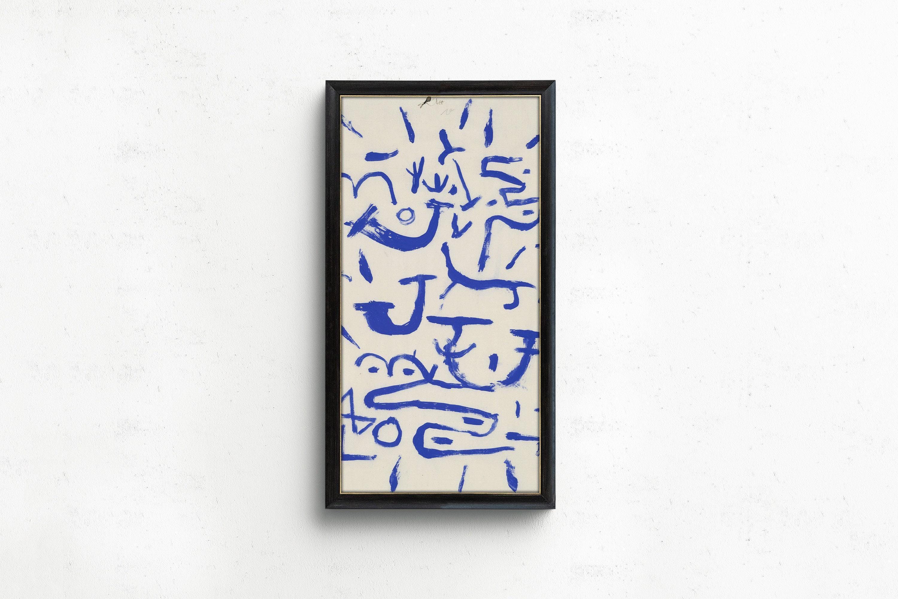 Paul Klee - Creeper and Climber | Vintage Narrow Vertical Mid - century Modern Abstract Art (available handframed or unframed) 2x1 - 9ArtPrints