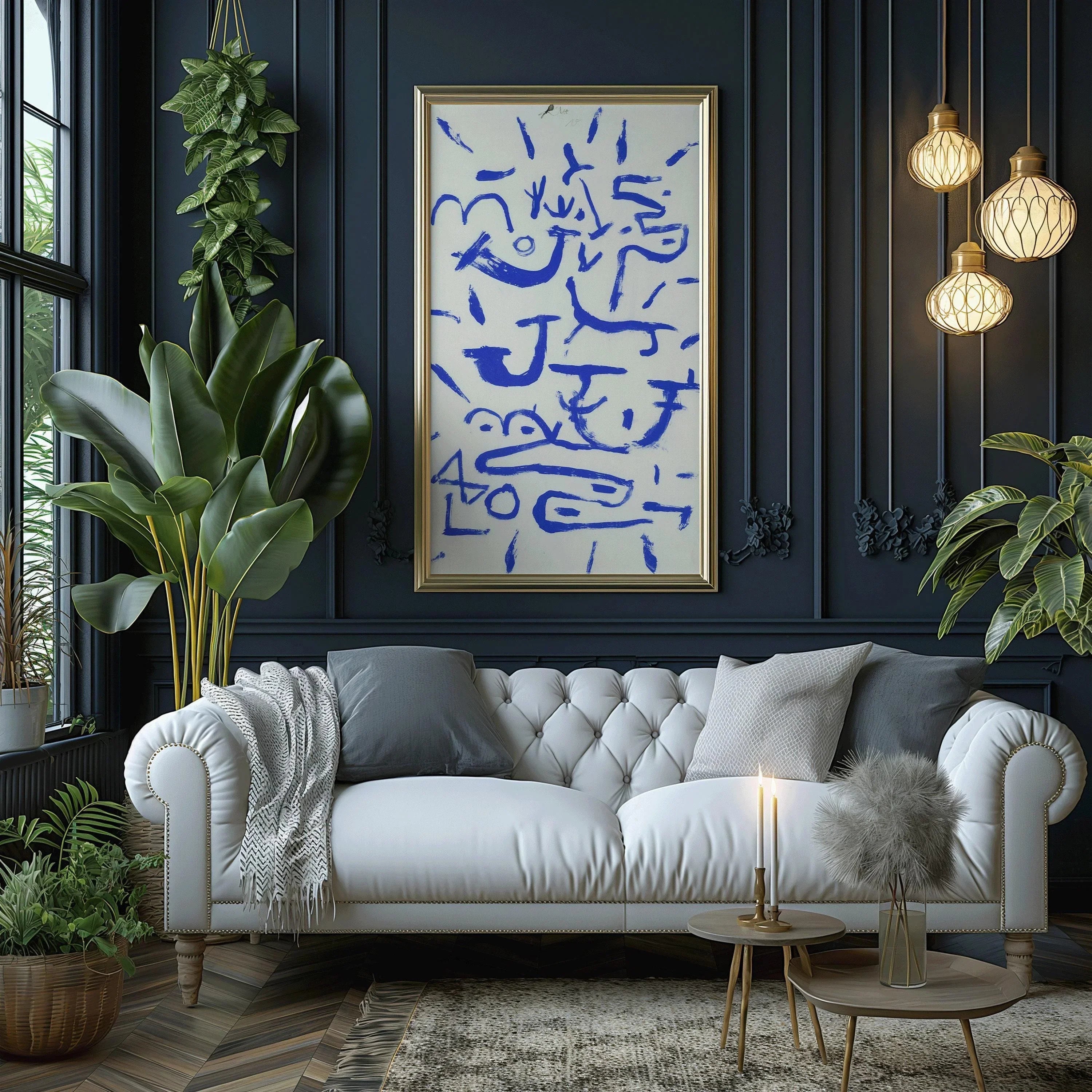 Paul Klee - Creeper and Climber | Vintage Narrow Vertical Mid - century Modern Abstract Art (available handframed or unframed) 2x1 - 9ArtPrints