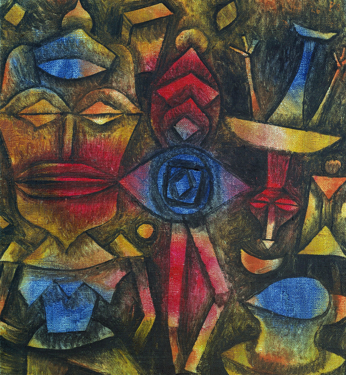 Paul Klee Figurines Art Print: Mid-Century Modern Abstract (Framed or Unframed) - 9ArtPrints