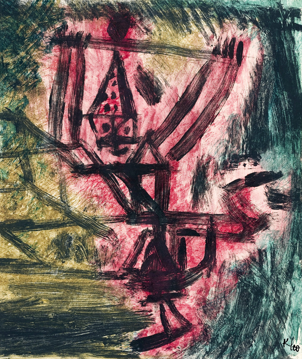 Paul Klee — Fire Clown | Bauhaus Fine Art Print - 9ArtPrints