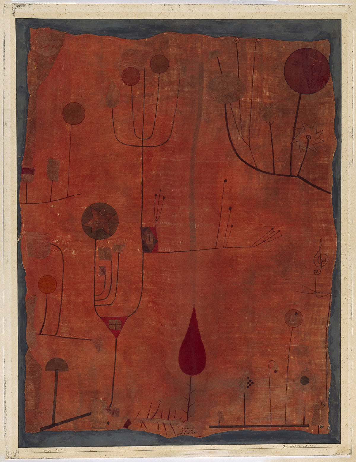 Paul Klee — Fruits on Red (Früchte auf Rot) | Bauhaus Fine Art Print - 9ArtPrints