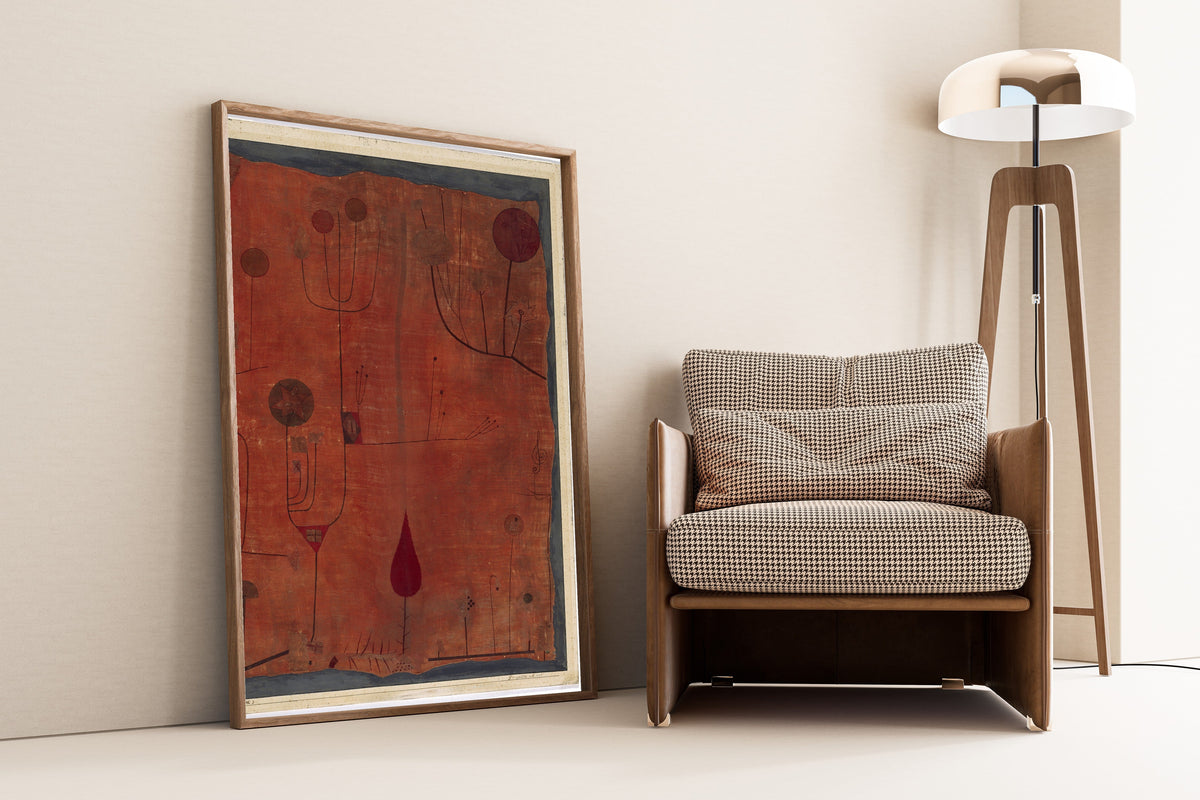 Paul Klee — Fruits on Red (Früchte auf Rot) | Bauhaus Fine Art Print - 9ArtPrints