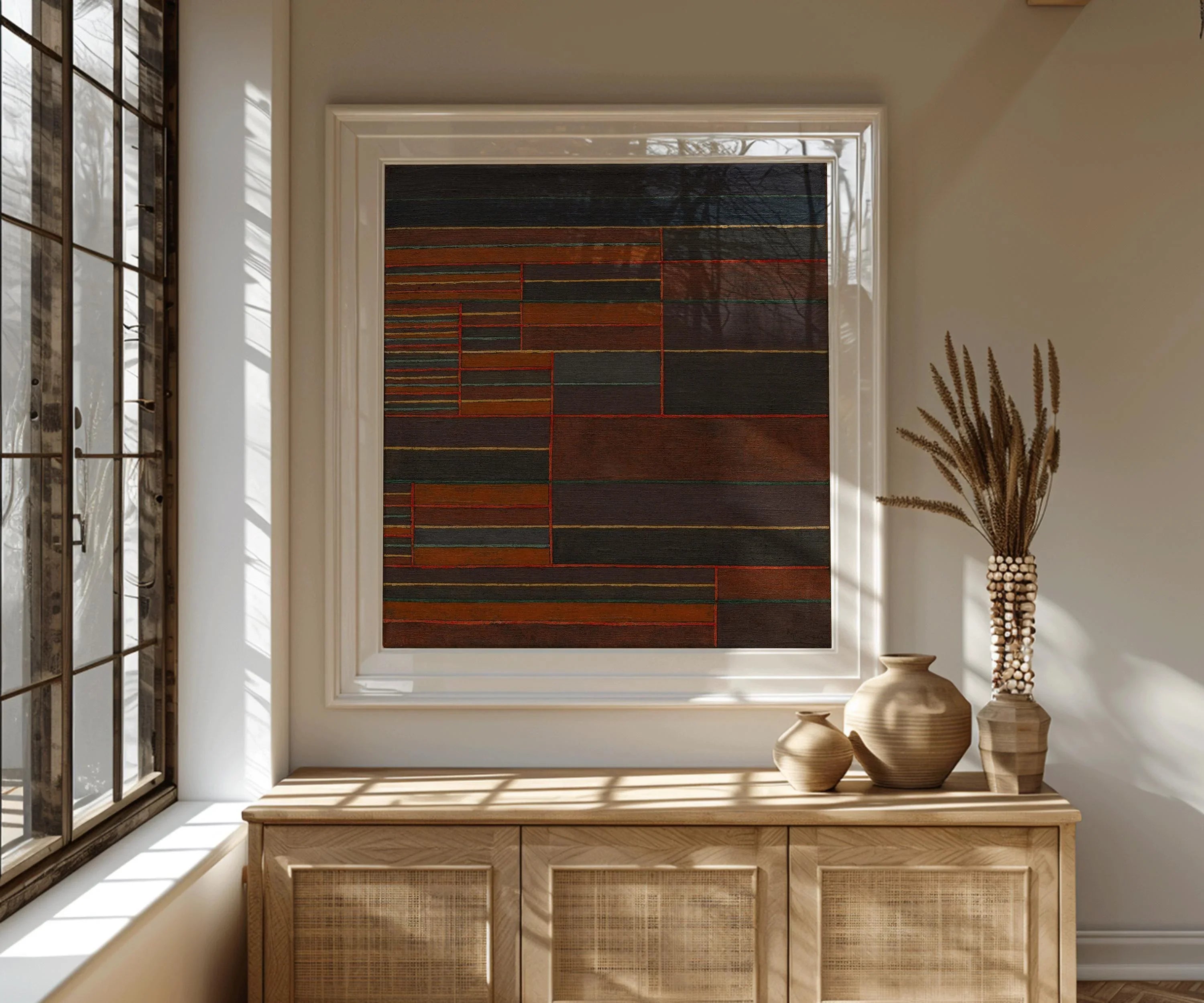 Paul Klee - In the Current Six Thresholds | Vintage Mid - century Modern Abstract Art Print (available handframed or unframed) 1x1 - 9ArtPrints