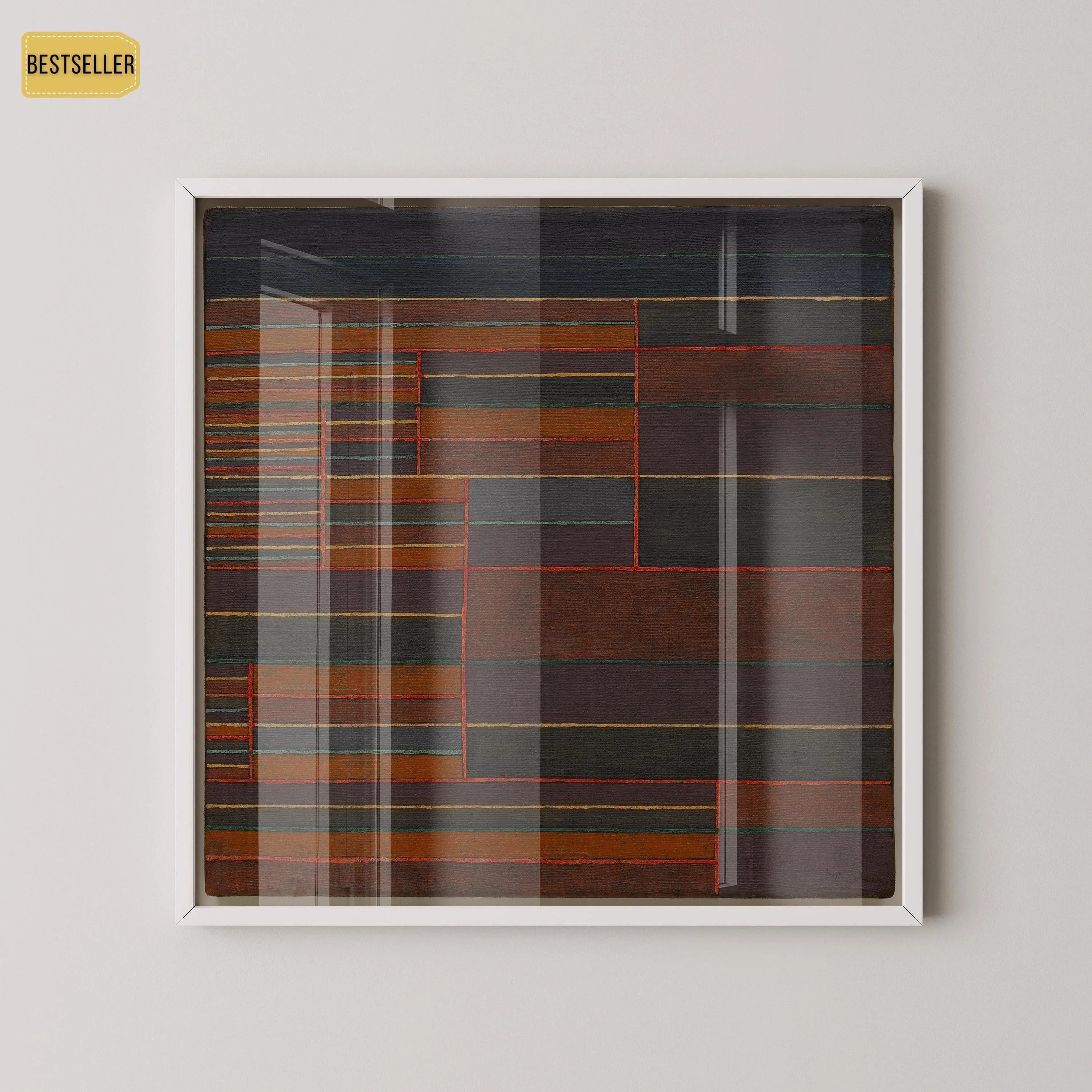 Paul Klee - In the Current Six Thresholds | Vintage Mid - century Modern Abstract Art Print (available handframed or unframed) 1x1 - 9ArtPrints