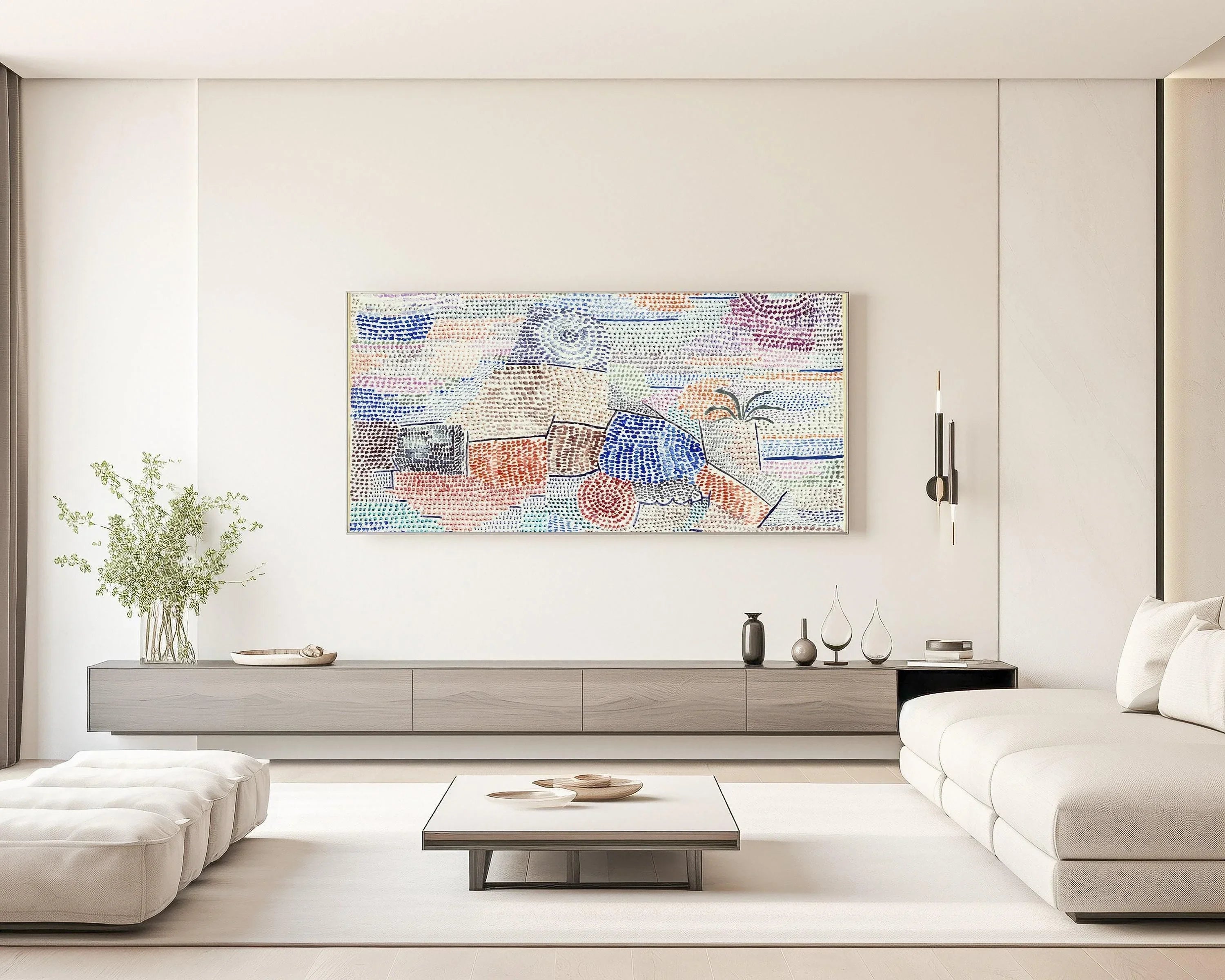 Paul Klee - Light Over Former Times | Modern Abstract Wide Panoramic Art (available handframed or unframed) 2x1 - 9ArtPrints