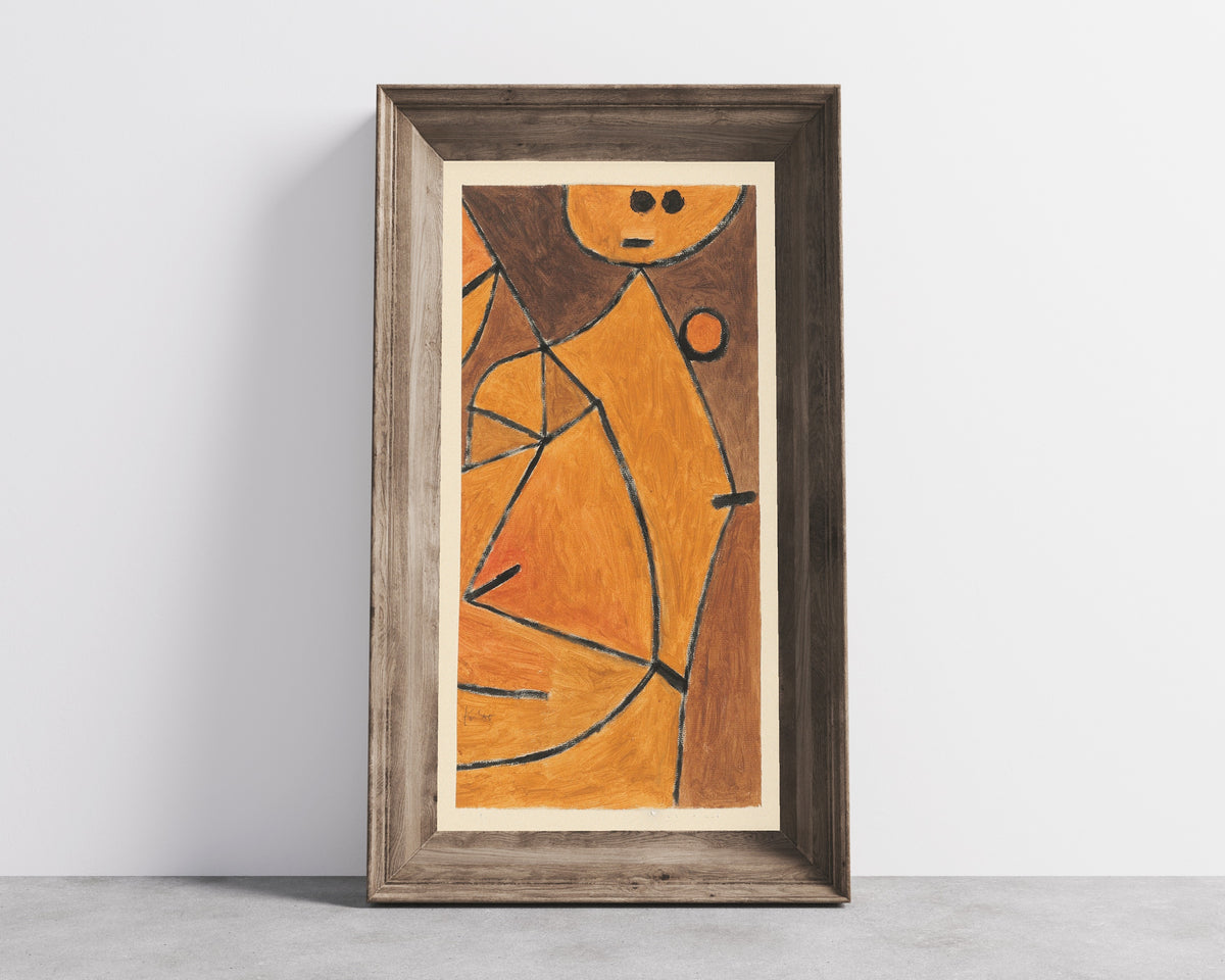Paul Klee - Mannequin | Vintage Narrow Vertical Mid - century Modern Abstract Art (available handframed or unframed) 2x1 - 9ArtPrints