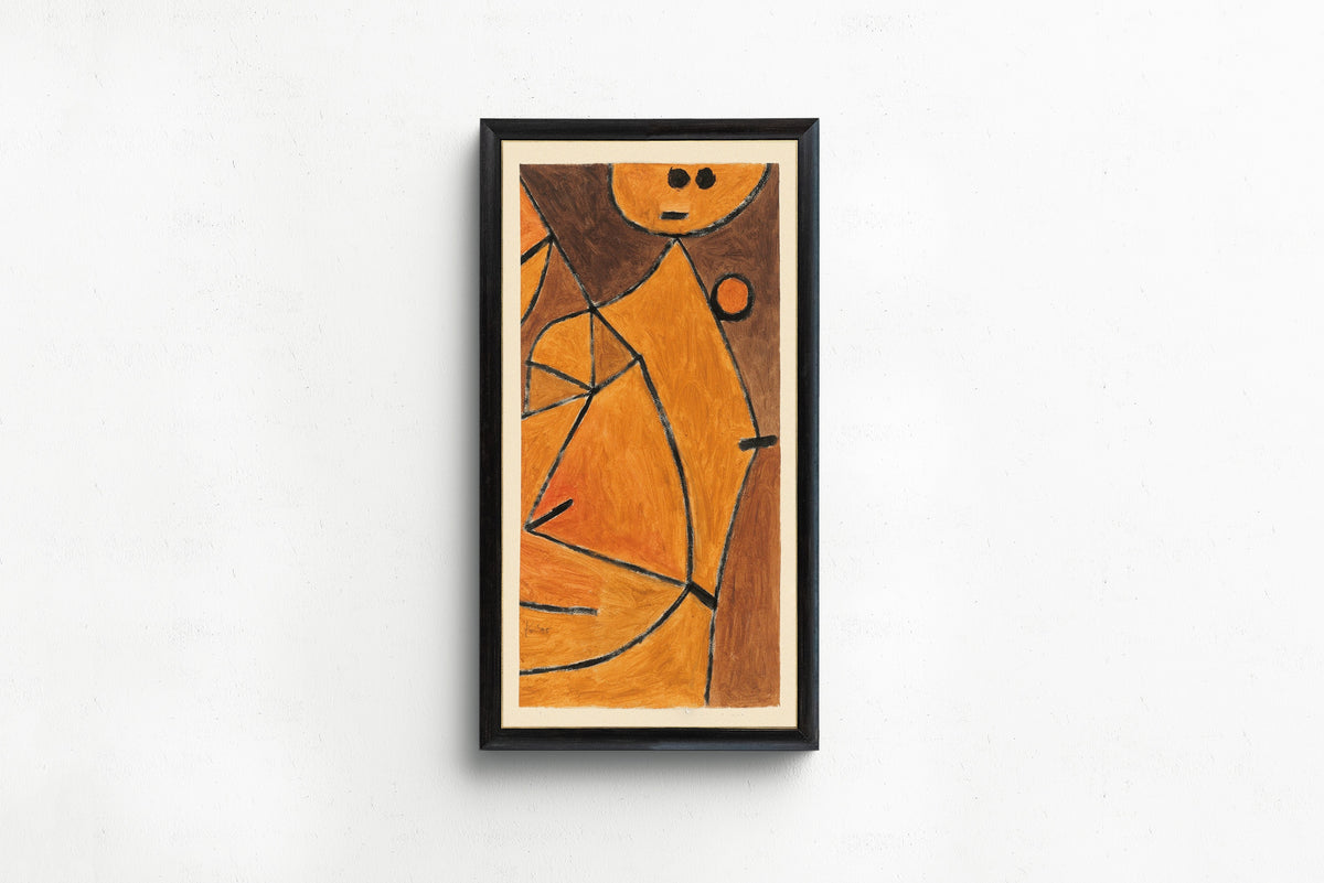 Paul Klee - Mannequin | Vintage Narrow Vertical Mid-century Modern Abstract Art (available handframed or unframed) 2x1 - 9ArtPrints
