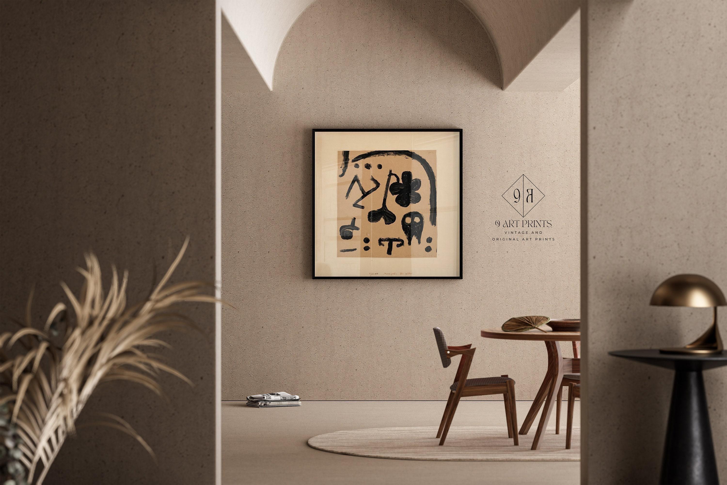 Paul Klee - Marks for Later | Vintage Mid - century Modern Abstract Art Print in Beige (available handframed or unframed) 1x1 - 9ArtPrints