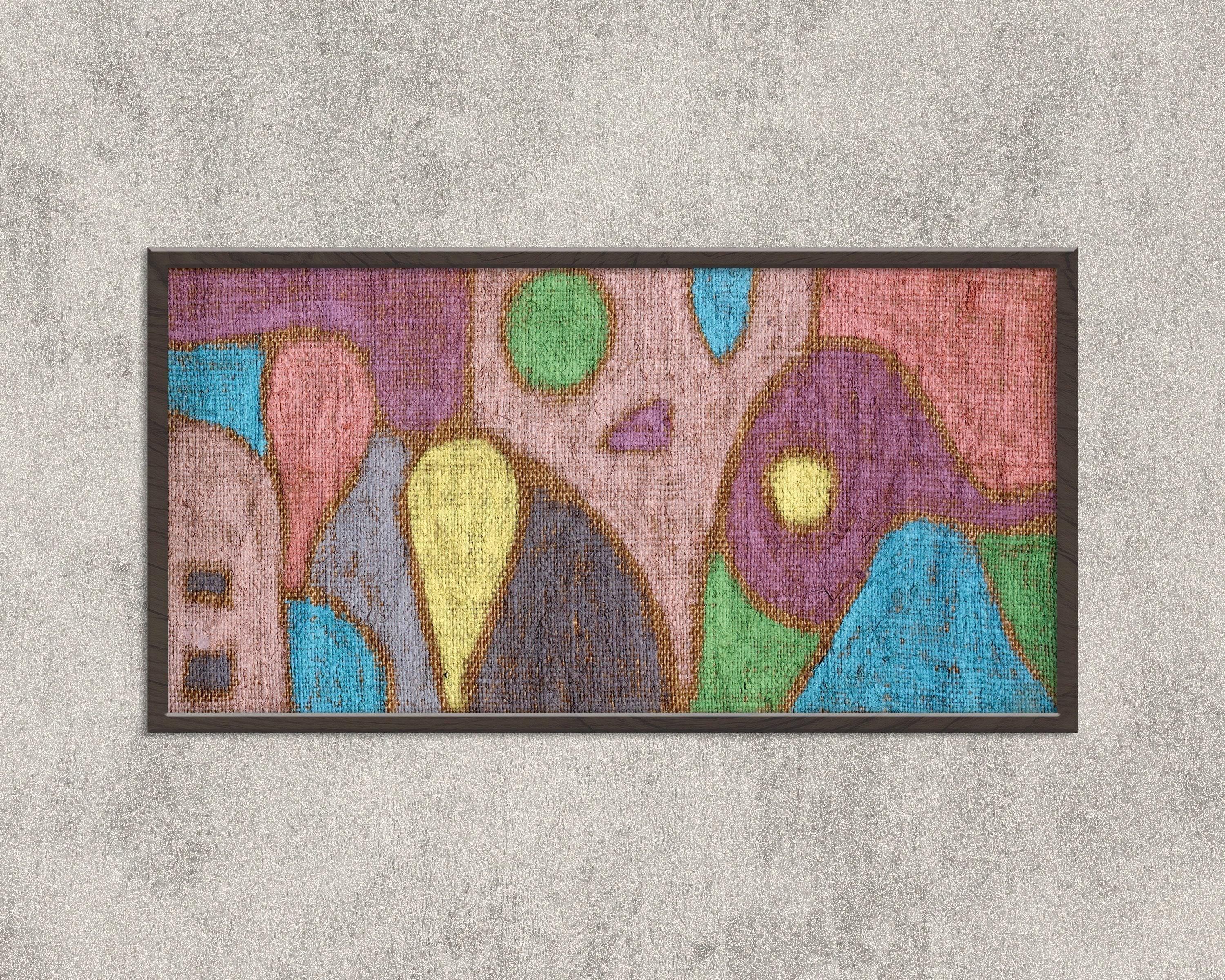Paul Klee - Mild Fruit | Colorful Modern Abstract Wide Panoramic Art (available handframed or unframed) 2x1 - 9ArtPrints