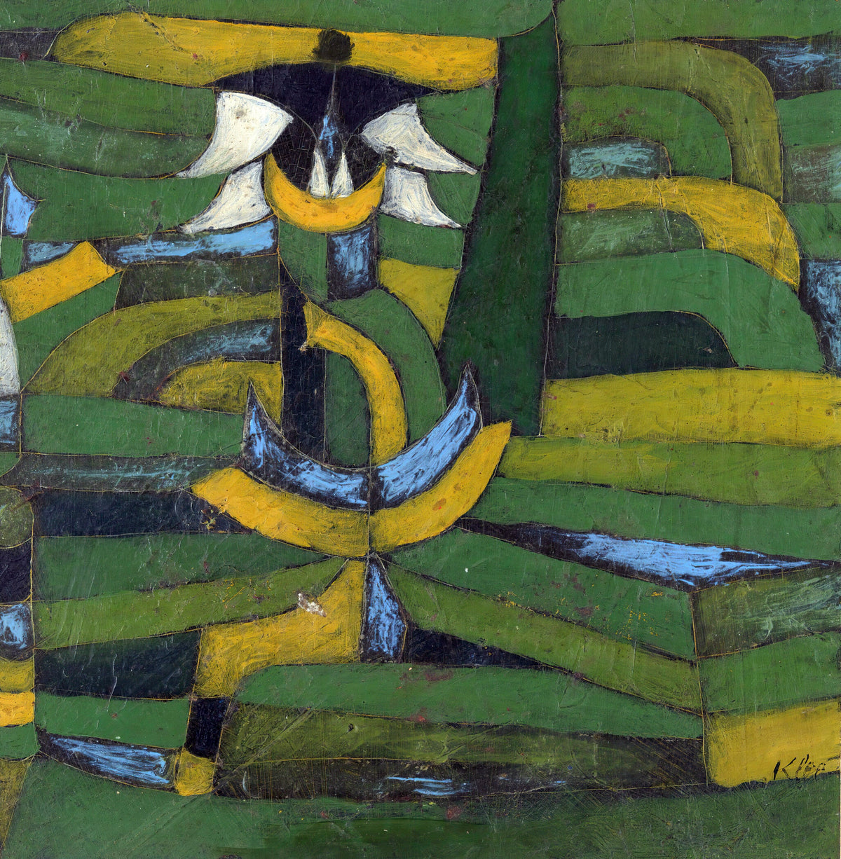 Paul Klee Print: White Blossom Garden, Mid-Century Modern Abstract Art - 9ArtPrints