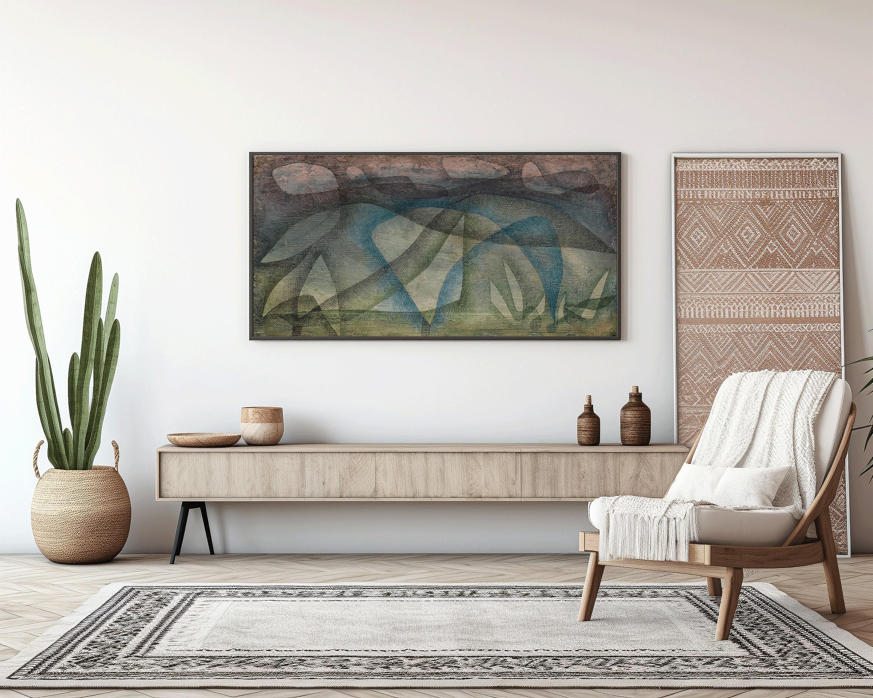 Paul Klee - Rainy Day | Modern Abstract Wide Panoramic Art (available handframed or unframed) 2x1 - 9ArtPrints