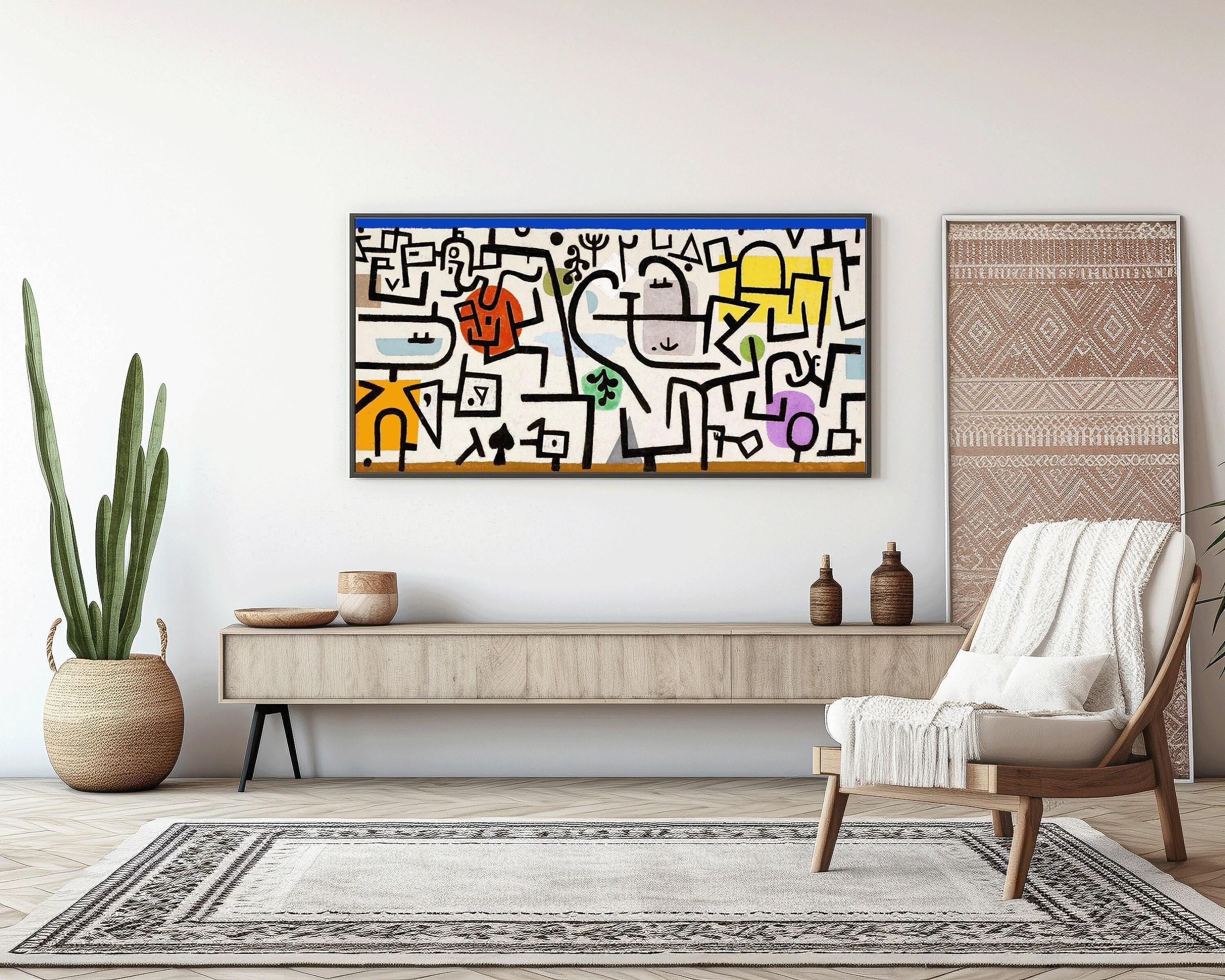 Paul Klee - Rich Harbour | Modern Abstract Wide Panoramic Art (available handframed or unframed) 2x1 - 9ArtPrints