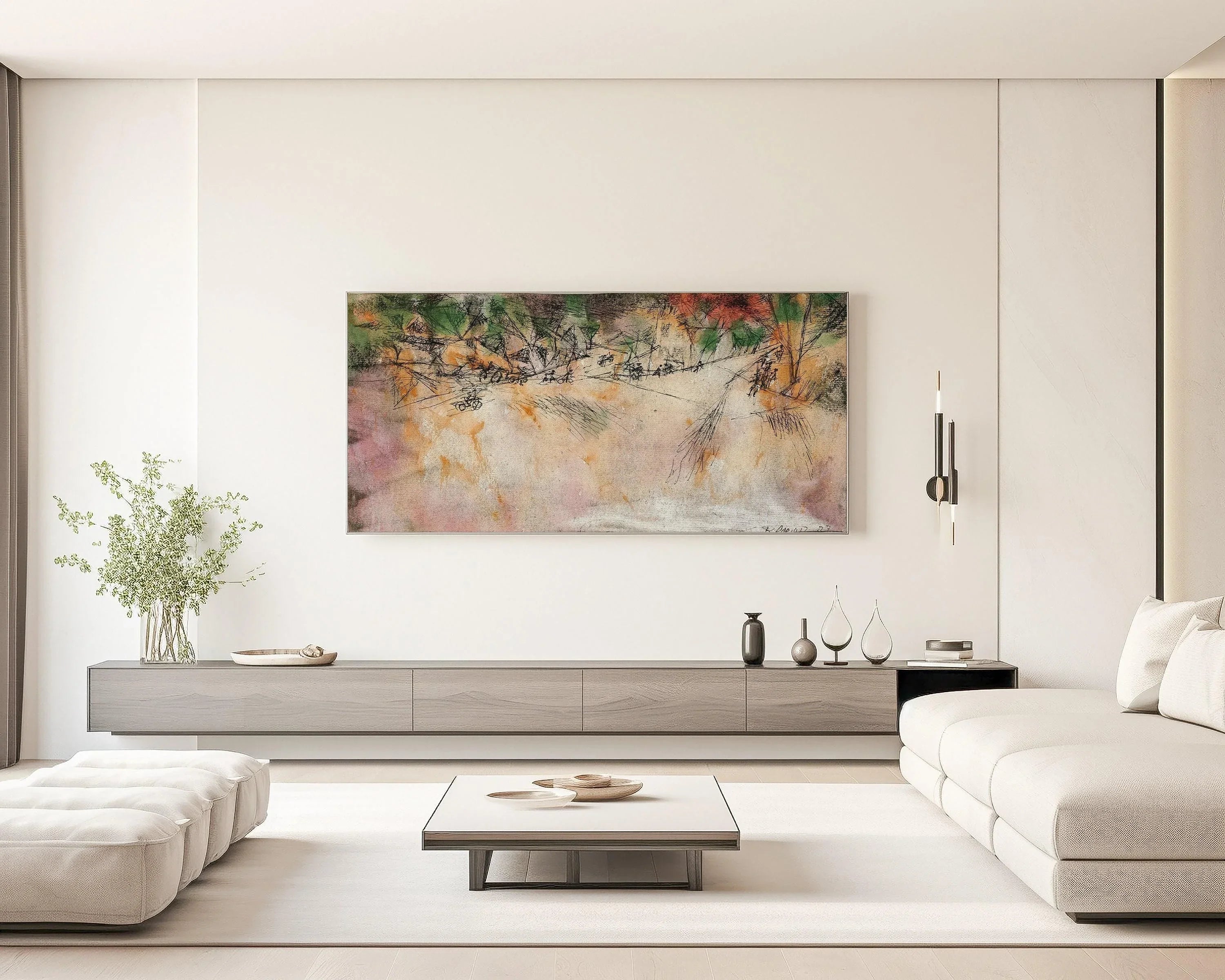 Paul Klee - Road Branch | Modern Abstract Wide Panoramic Art (available handframed or unframed) 2x1 - 9ArtPrints