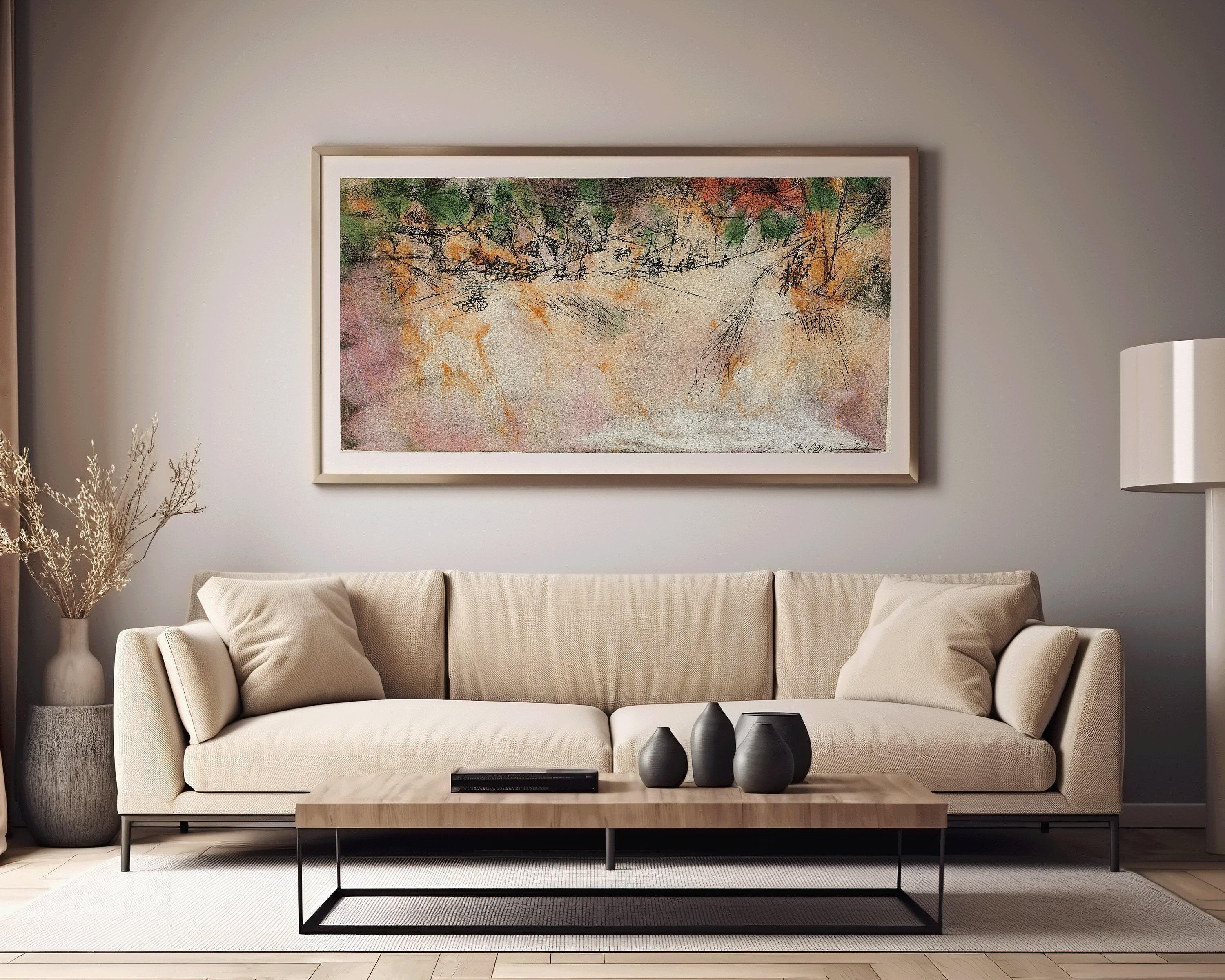 Paul Klee - Road Branch | Modern Abstract Wide Panoramic Art (available handframed or unframed) 2x1 - 9ArtPrints