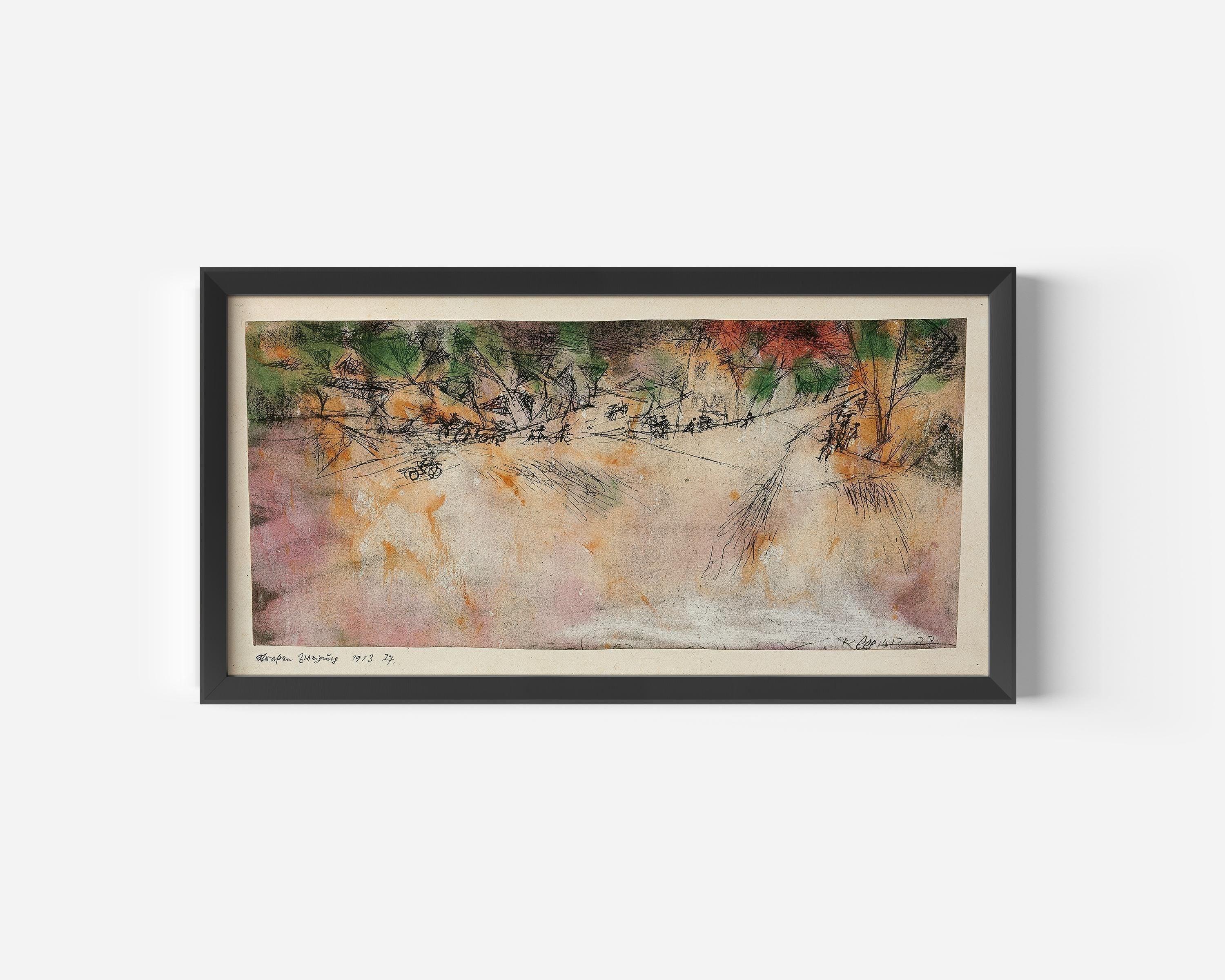 Paul Klee - Road Branch | Modern Abstract Wide Panoramic Art (available handframed or unframed) 2x1 - 9ArtPrints