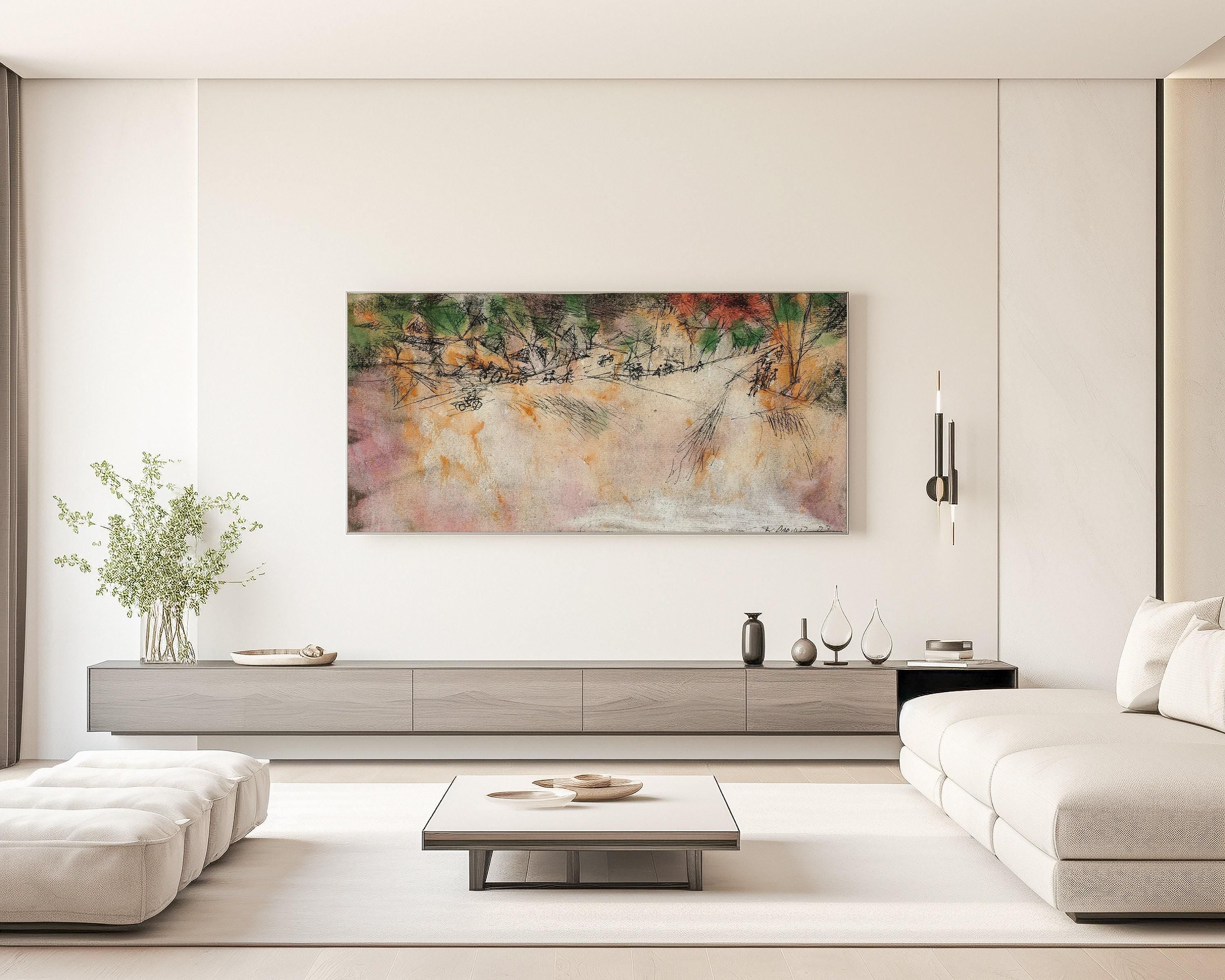 Paul Klee - Road Branch | Modern Abstract Wide Panoramic Art (available handframed or unframed) 2x1 - 9ArtPrints