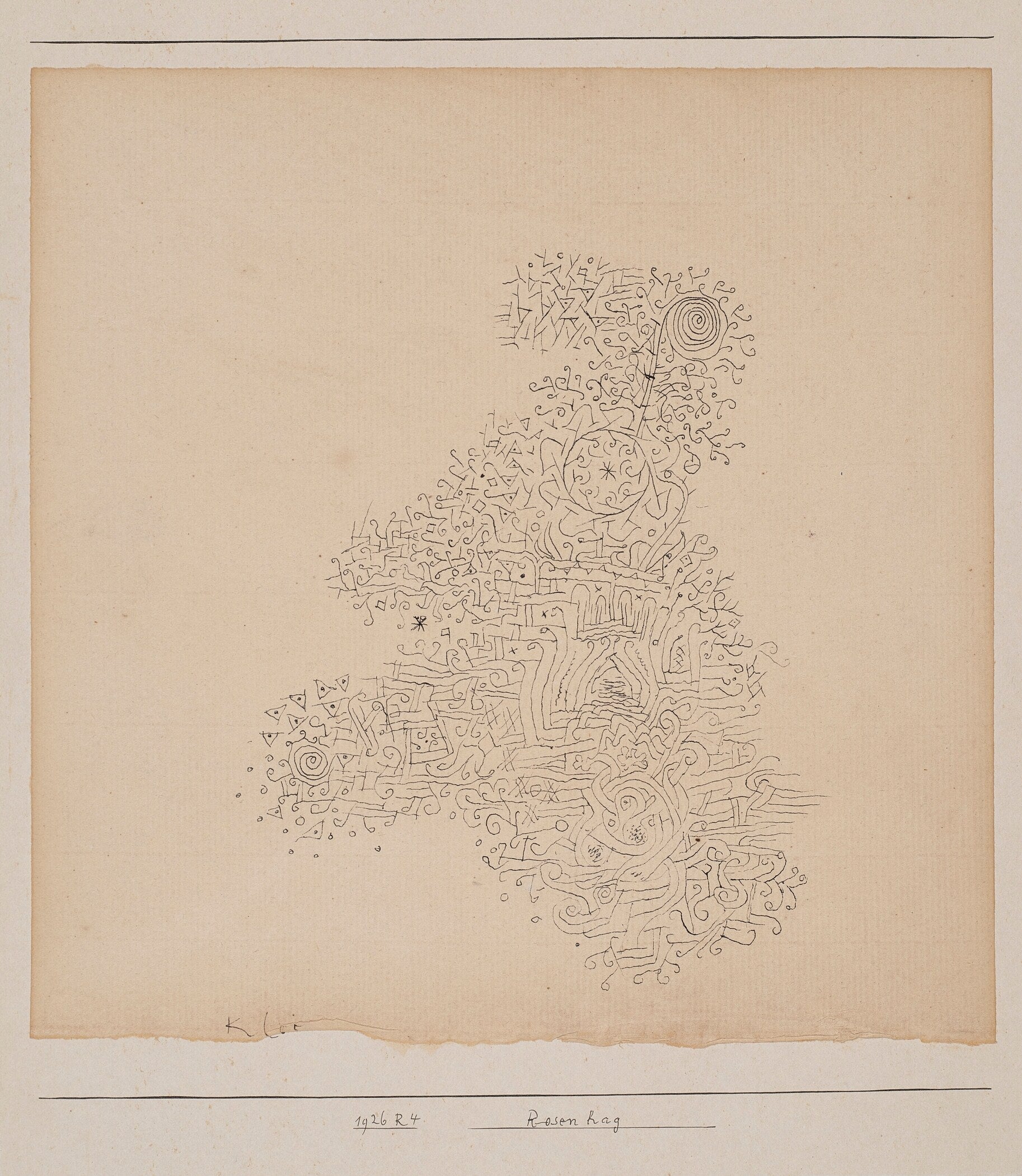 Paul Klee — Rosenhag | Modernist Sketch Print - 9ArtPrints